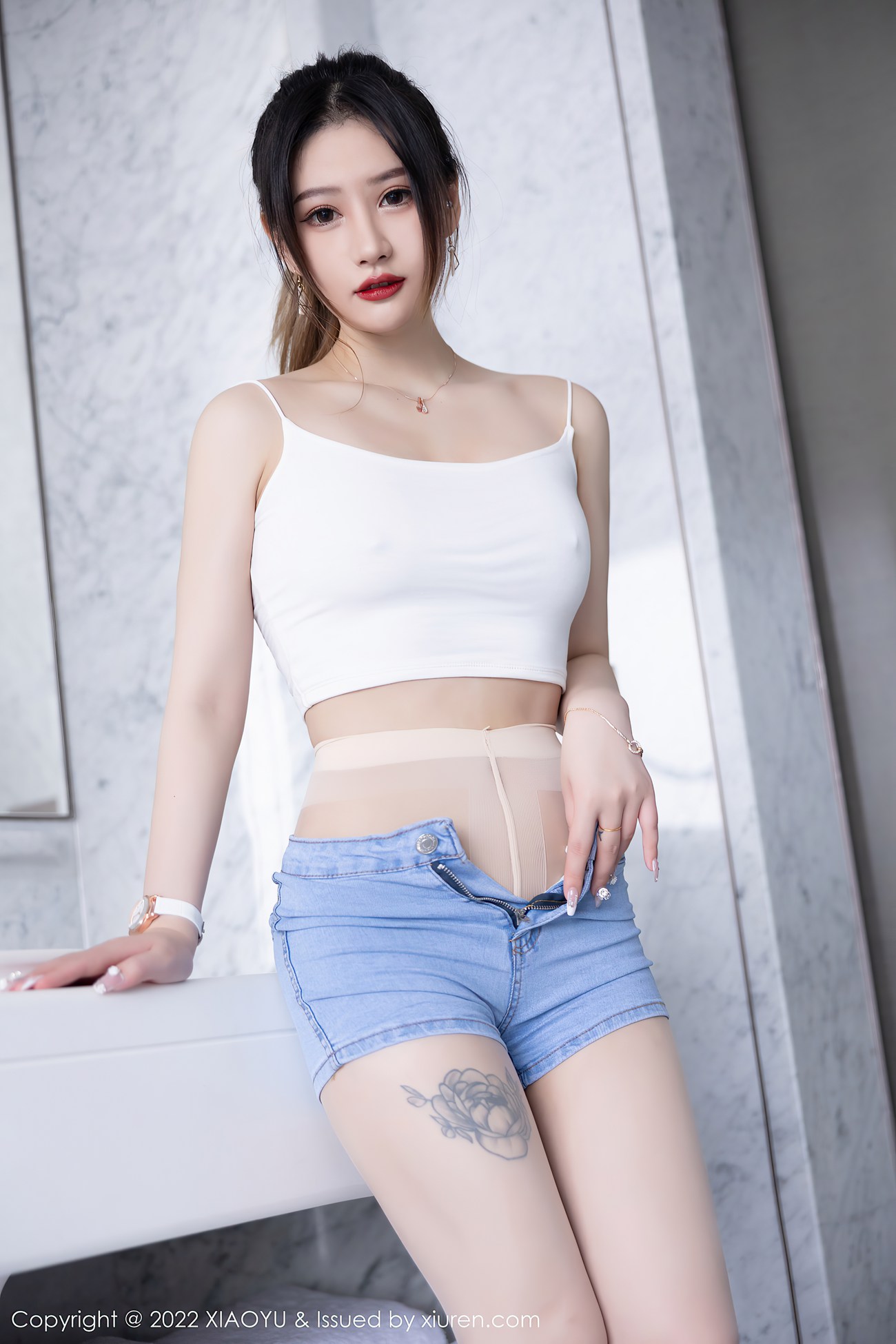 图片[44]-[XIAOYU语画界] 2022.07.05 VOL.813 张欣欣 丝袜美腿[56P] – 速更版-美库