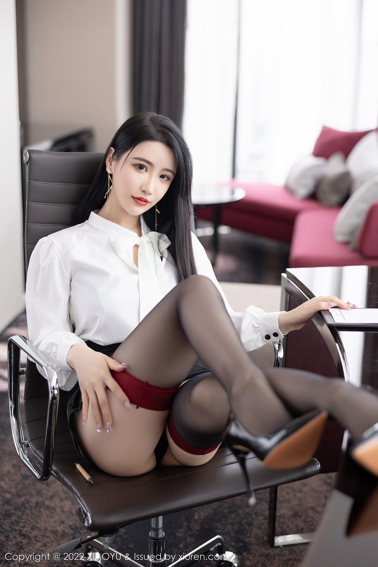 图片[17]-[XIAOYU语画界] 2022.07.13 VOL.819 Cherry樱桃酱 黑丝美腿[50P] – 速更版-美库