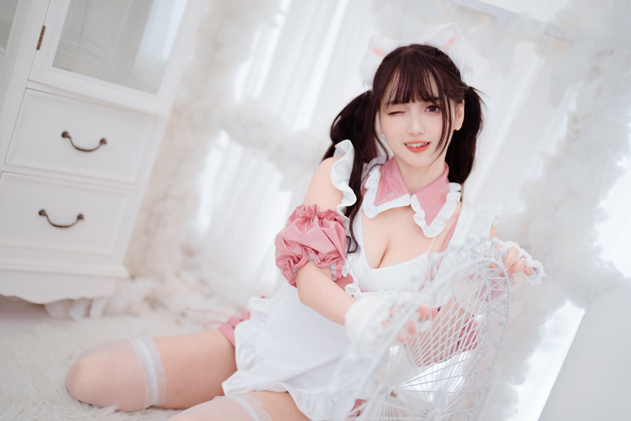 图片[14]-陆卿卿kyokyo – 粉白女仆[20P] – 速更版-美库