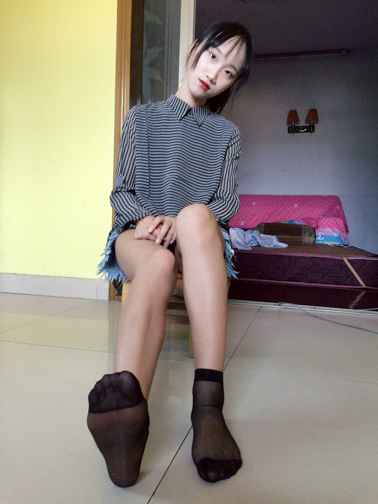 图片[10]-学妹校园寝室短丝系列044 杨柳[124P] – 速更版-美库