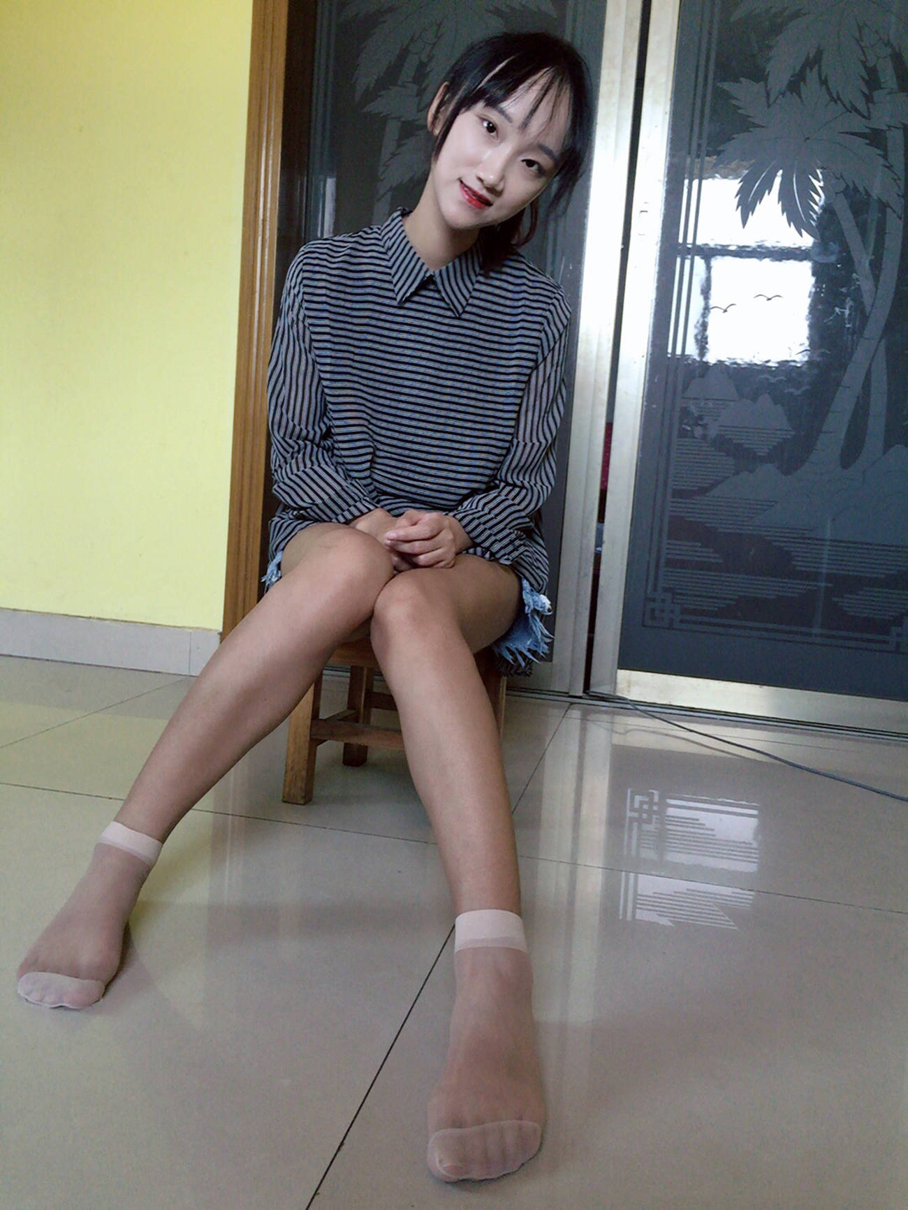 图片[58]-学妹校园寝室短丝系列044 杨柳[124P] – 速更版-美库