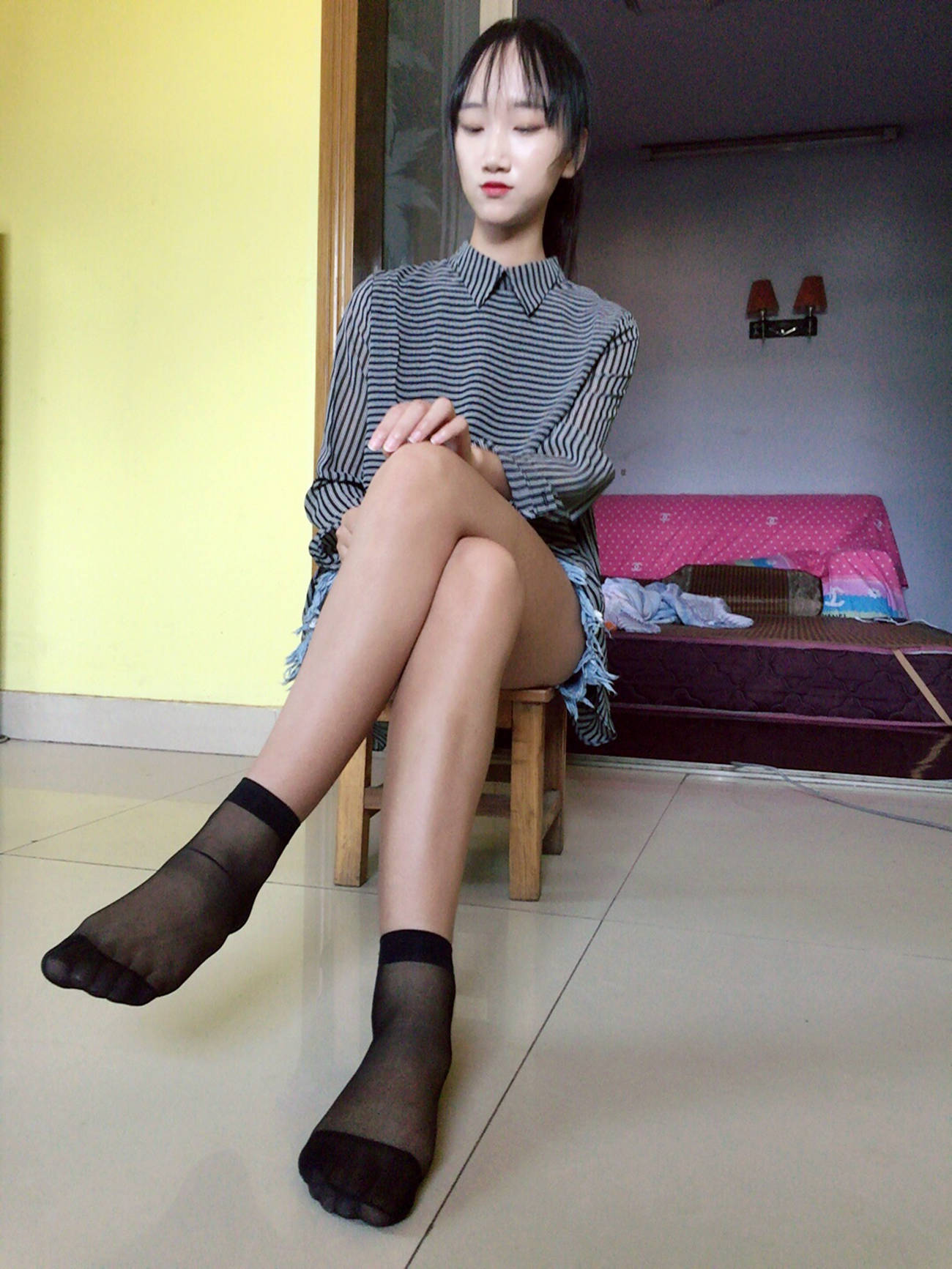 图片[59]-学妹校园寝室短丝系列044 杨柳[124P] – 速更版-美库