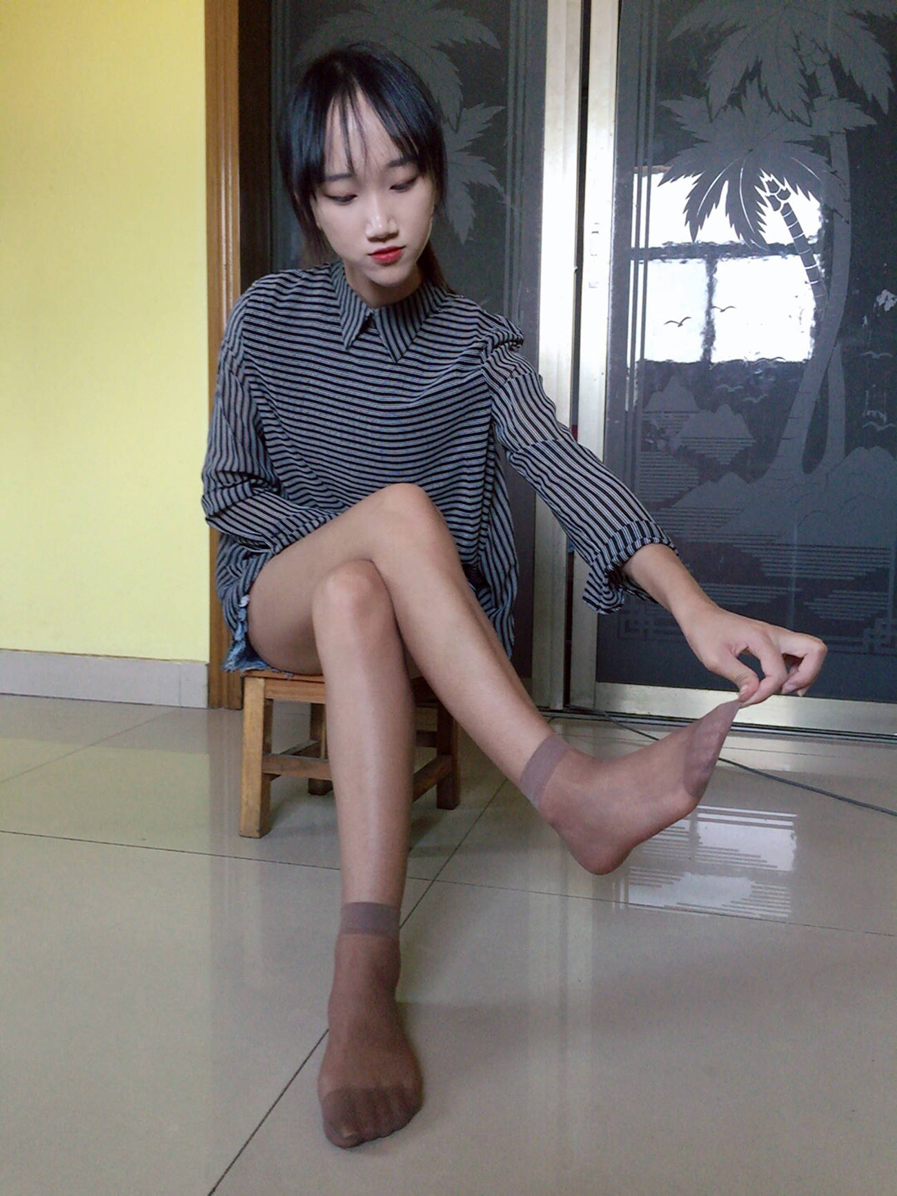 图片[65]-学妹校园寝室短丝系列044 杨柳[124P] – 速更版-美库