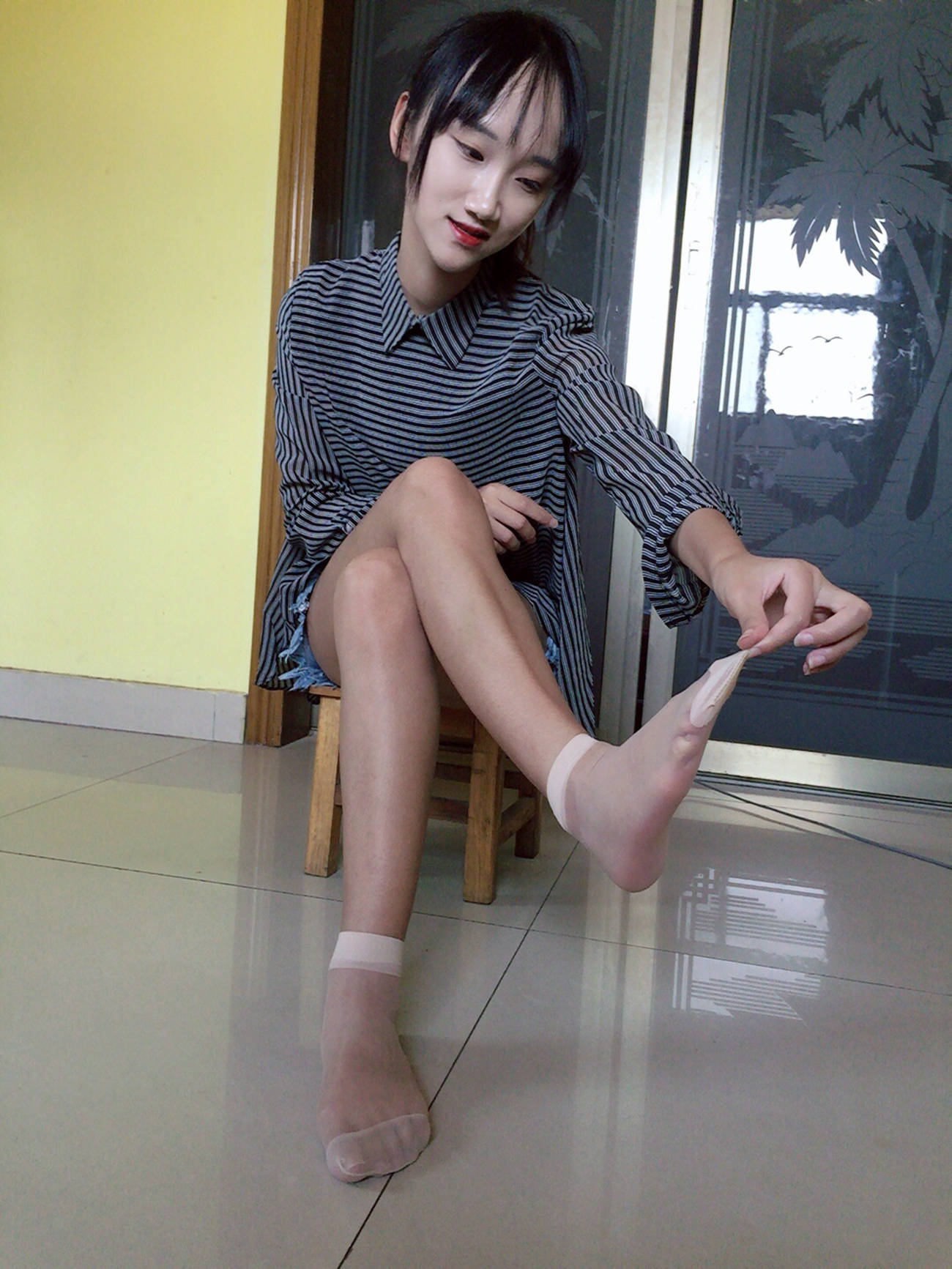 图片[66]-学妹校园寝室短丝系列044 杨柳[124P] – 速更版-美库