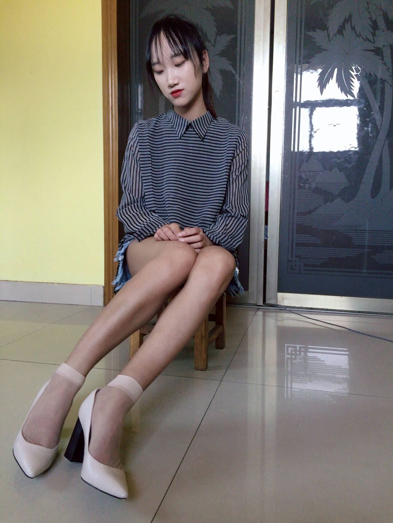 图片[68]-学妹校园寝室短丝系列044 杨柳[124P] – 速更版-美库