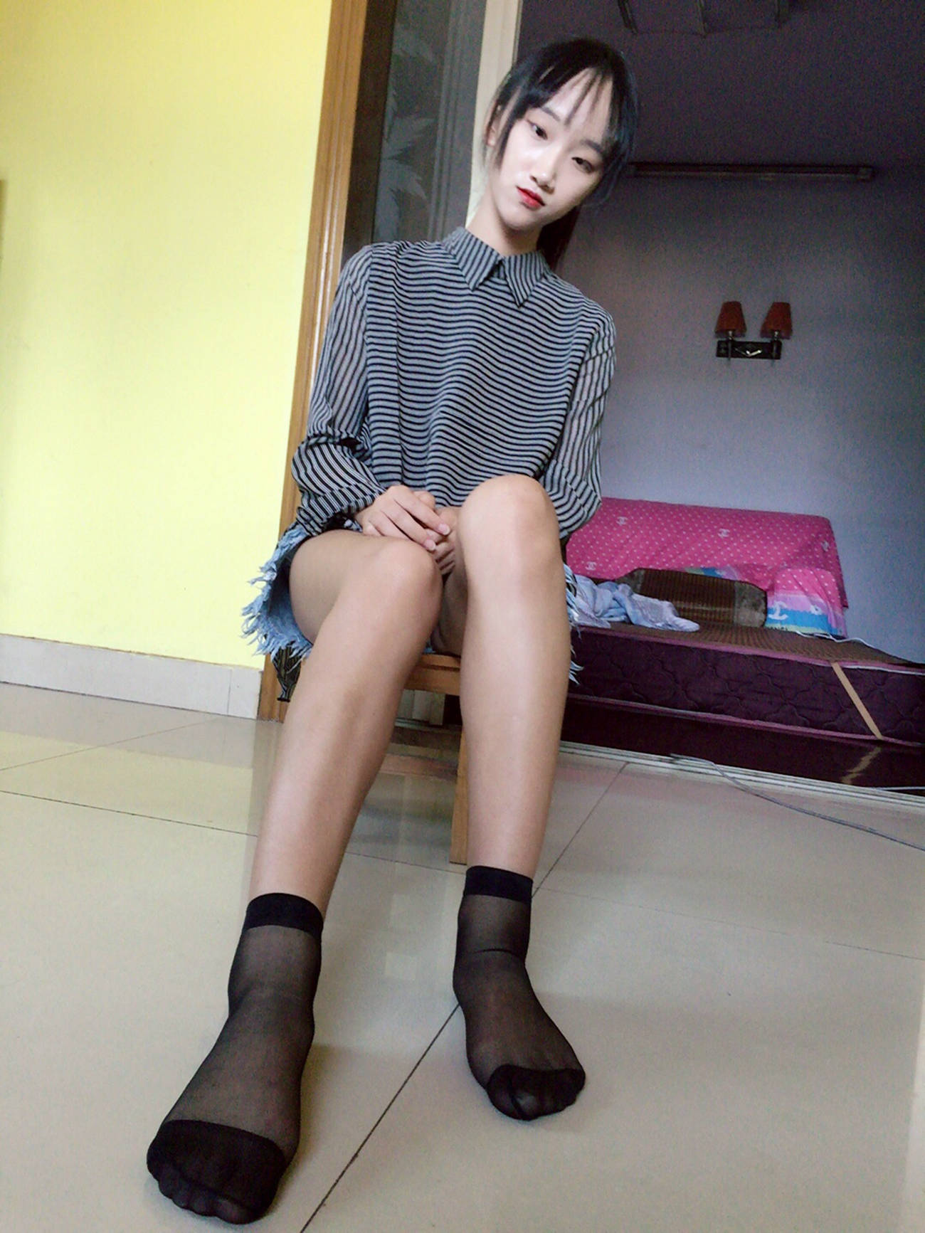 图片[77]-学妹校园寝室短丝系列044 杨柳[124P] – 速更版-美库