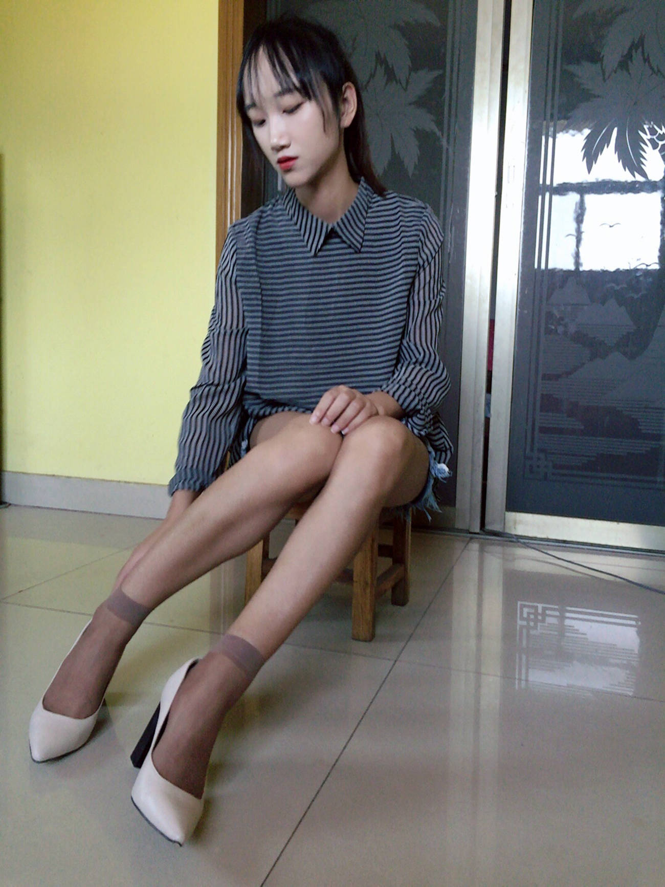 图片[94]-学妹校园寝室短丝系列044 杨柳[124P] – 速更版-美库