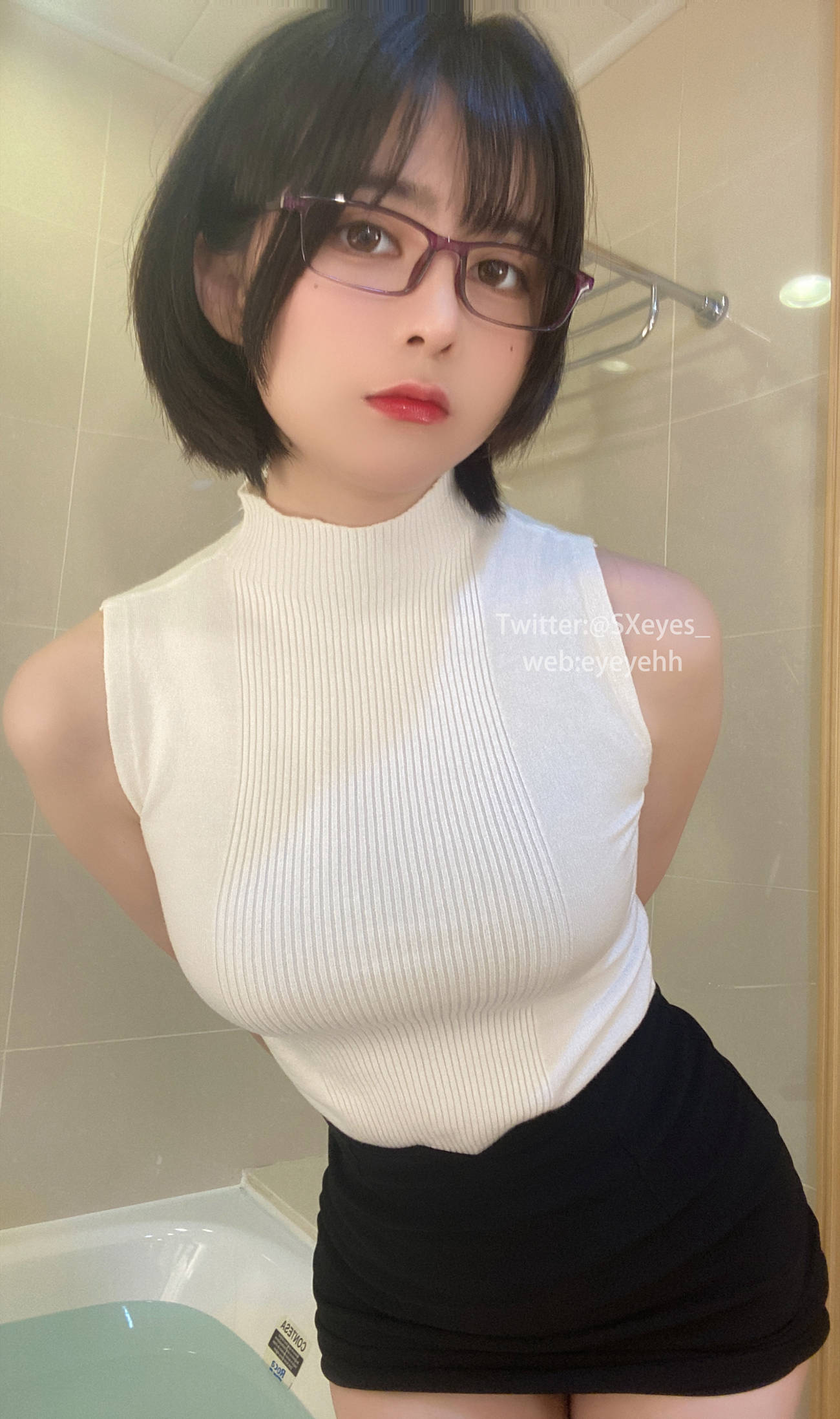 图片[18]-萌妹子眼酱大魔王w 风吕に入る [18P] – 速更版-美库