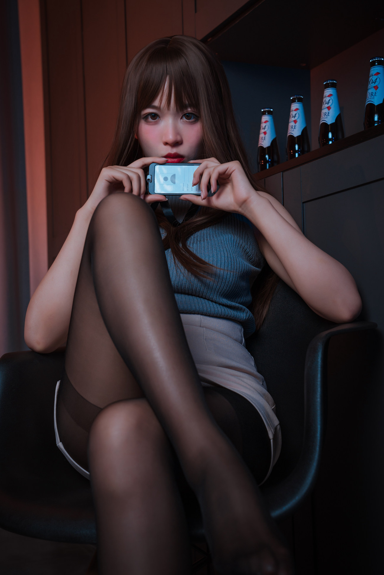 图片[16]-轩萧学姐 微醺喝醉了OL [46P] – 速更版-美库