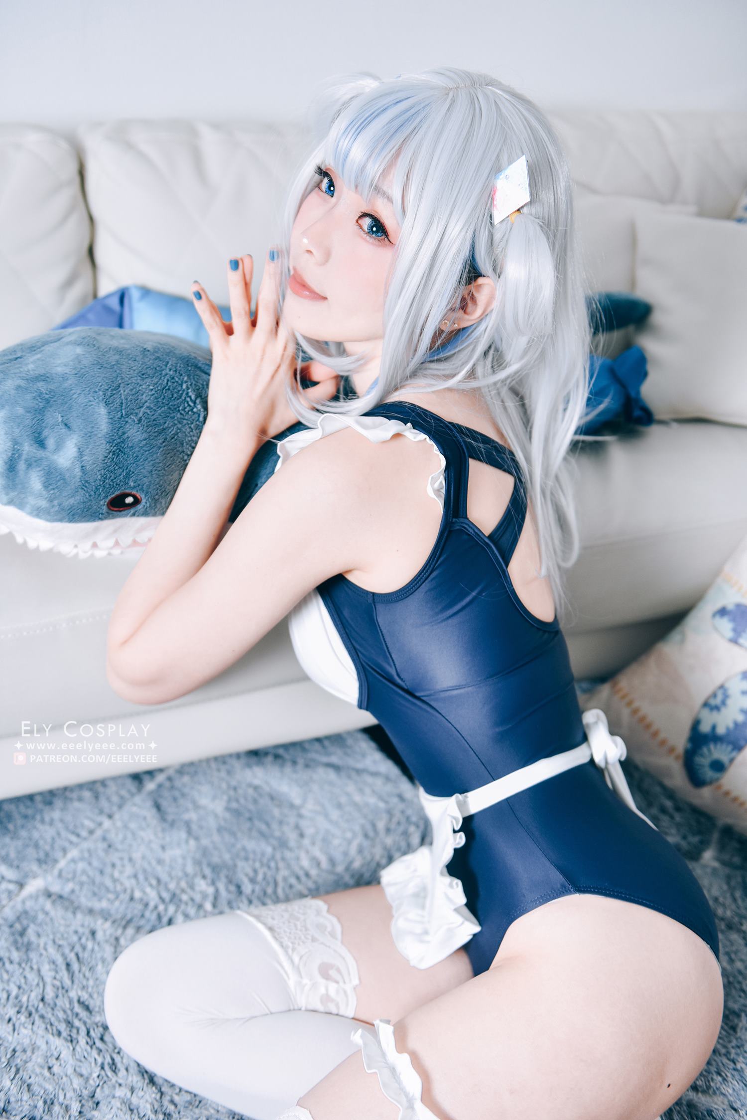 图片[12]-Coser@ElyEE子Gura Swimsuit [19P] – 速更版-美库