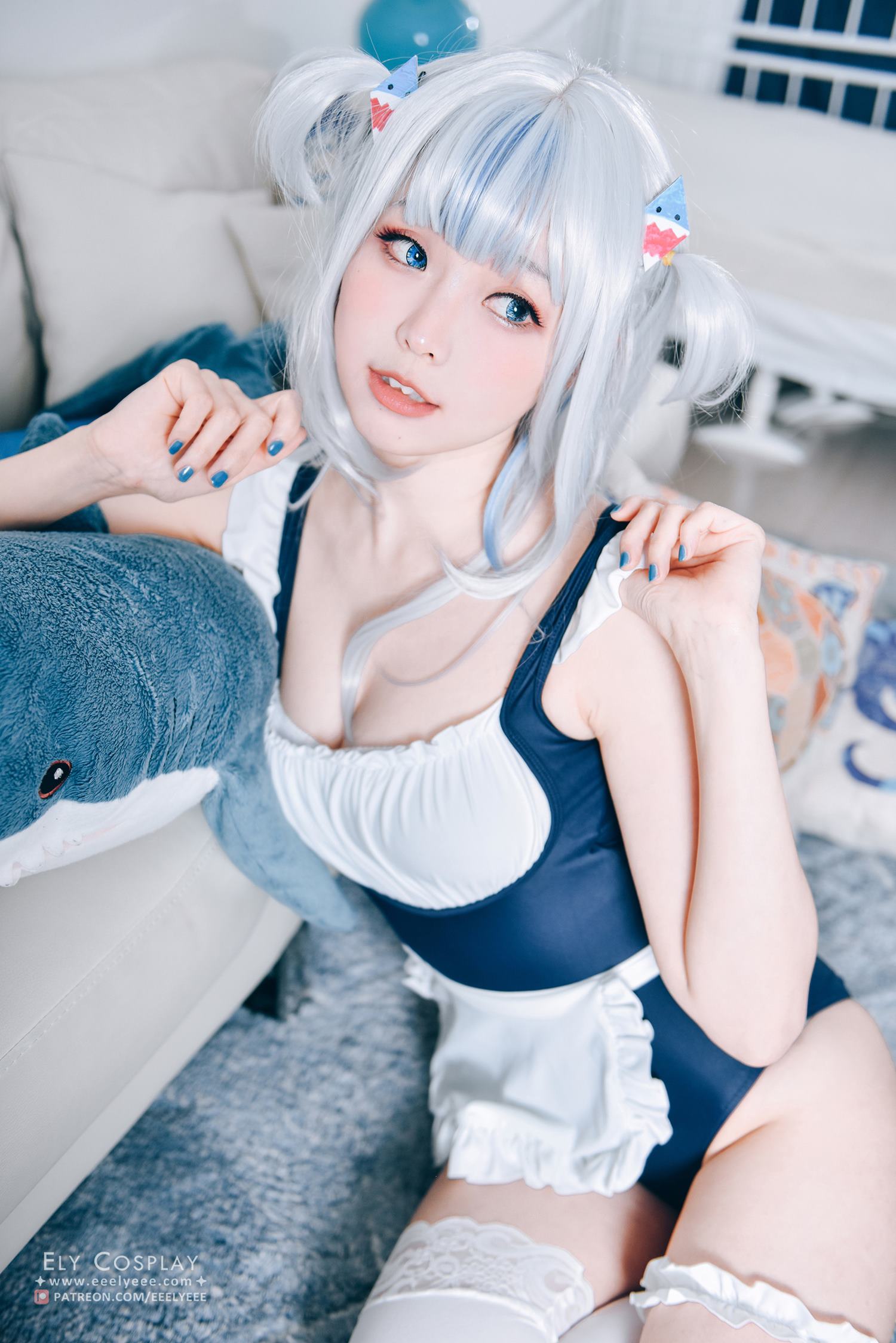 图片[16]-Coser@ElyEE子Gura Swimsuit [19P] – 速更版-美库