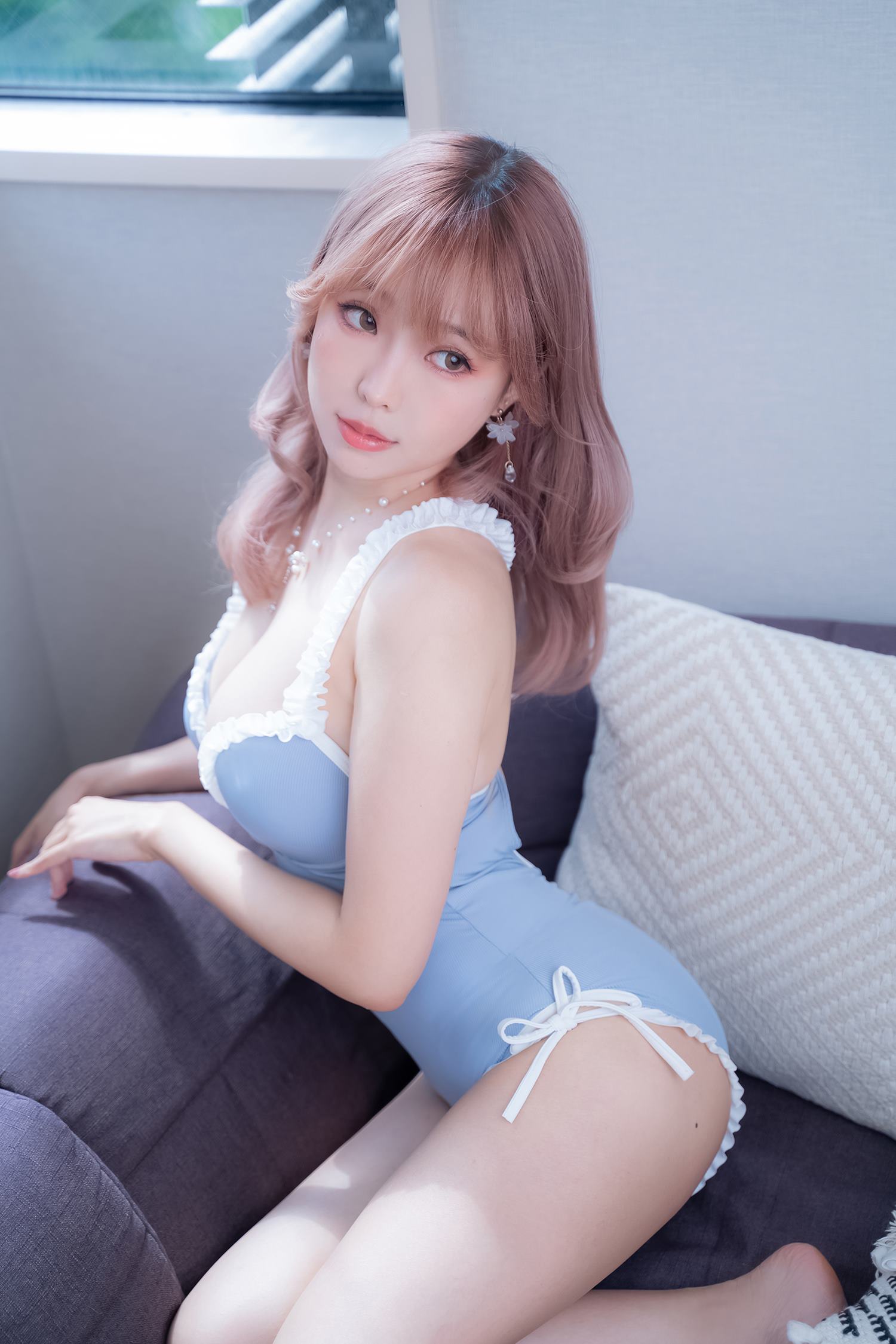 图片[25]-Ely_eee(ElyEE子)  Mist Blue Lady [37P] – 速更版-美库