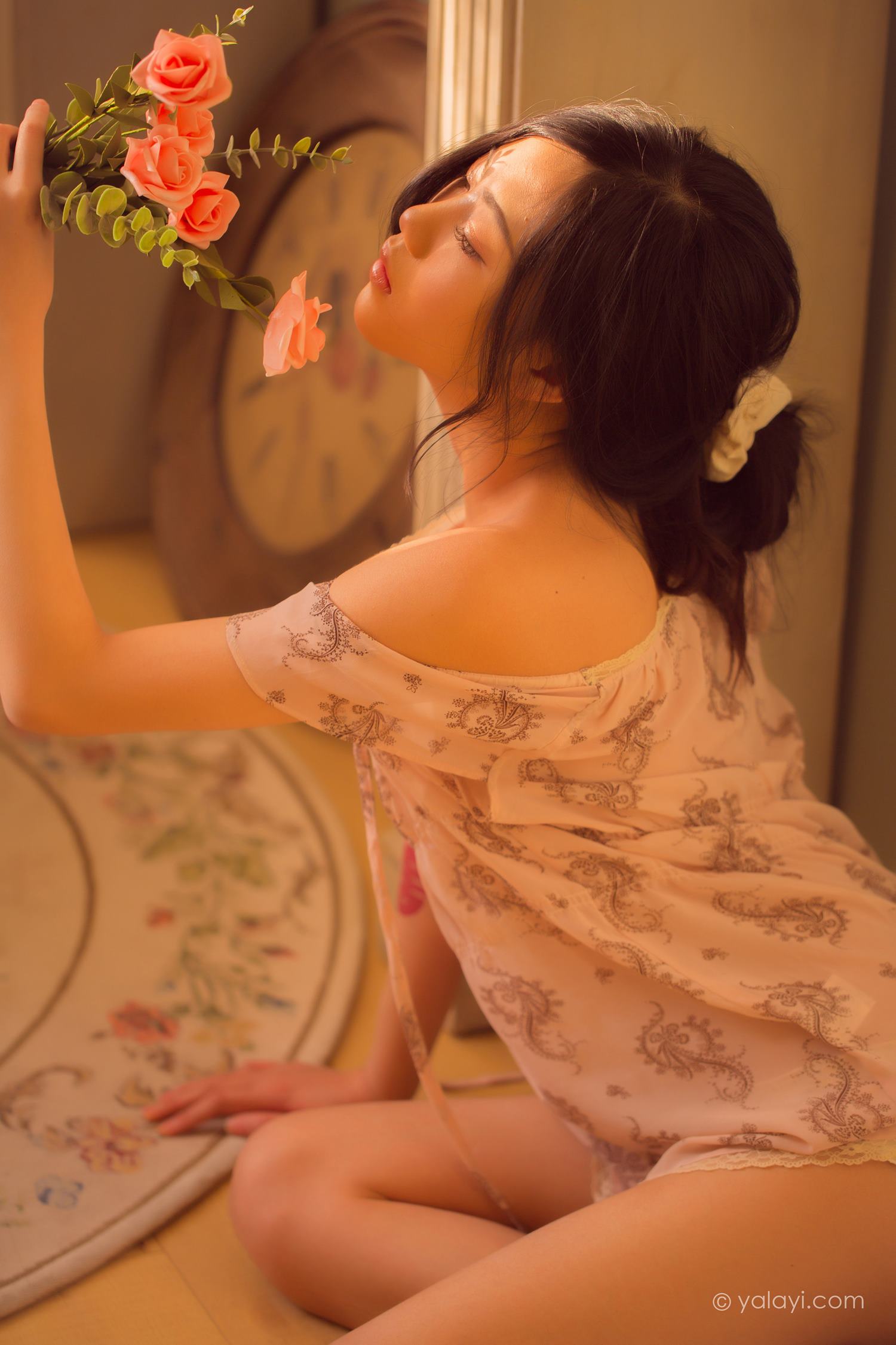 图片[37]-[YALAYI雅拉伊]2022.08.01 NO.960 暂时的花儿 橘子[46+1P] – 速更版-美库