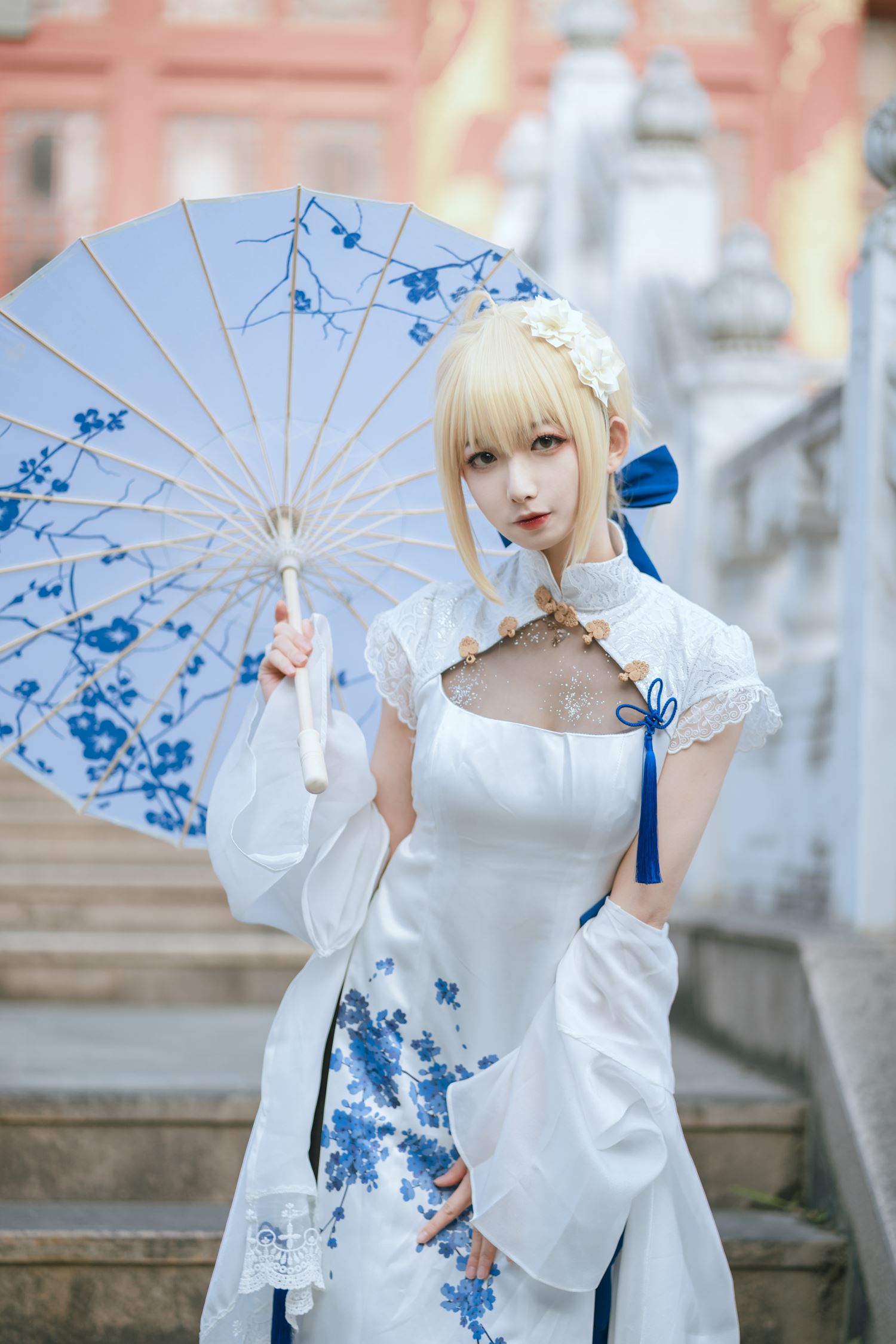 图片[12]-网紅Coser@封疆疆v Saber旗袍 [34P] – 速更版-美库