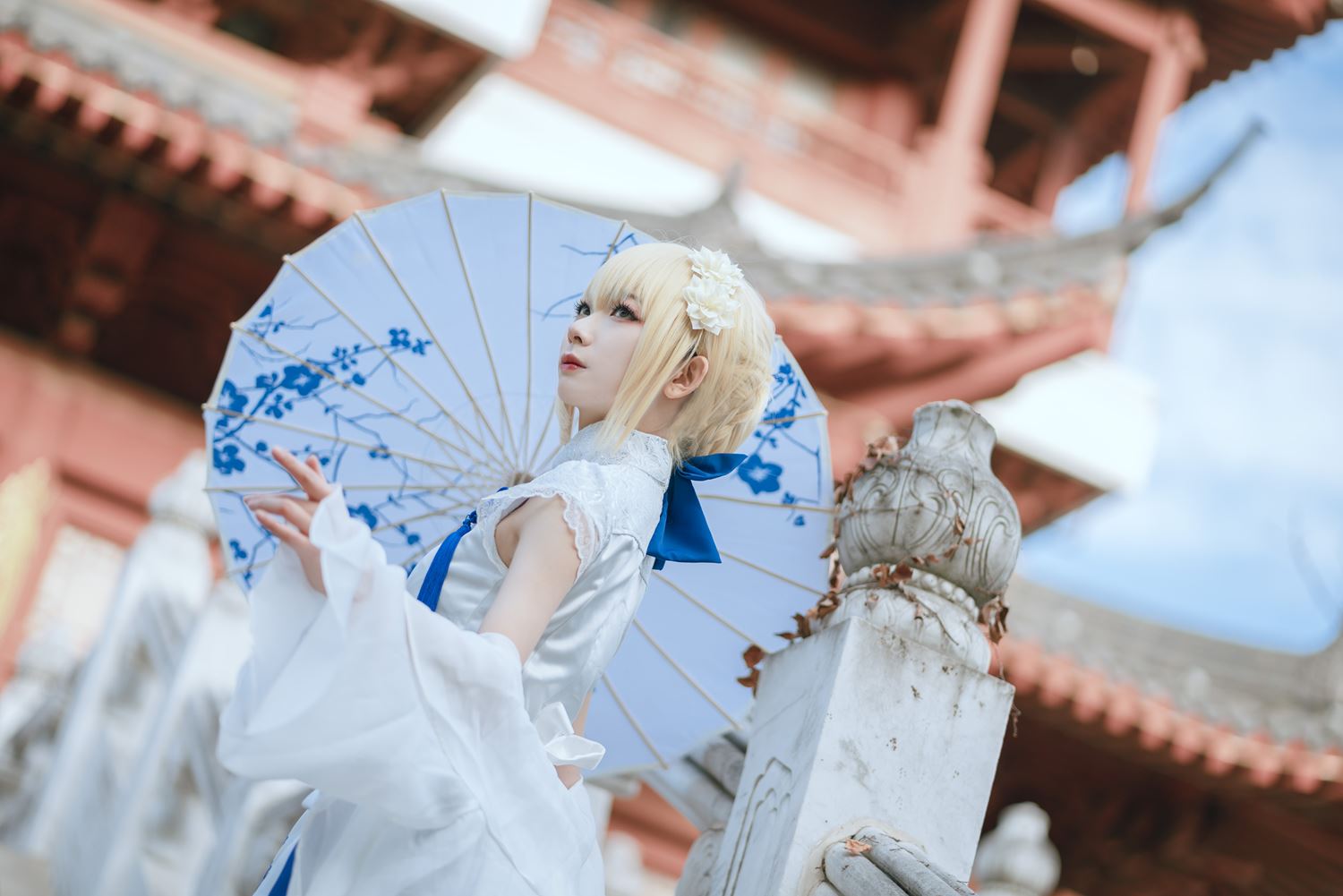 图片[13]-网紅Coser@封疆疆v Saber旗袍 [34P] – 速更版-美库