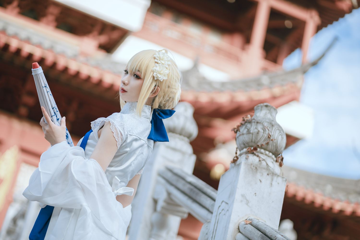 图片[14]-网紅Coser@封疆疆v Saber旗袍 [34P] – 速更版-美库