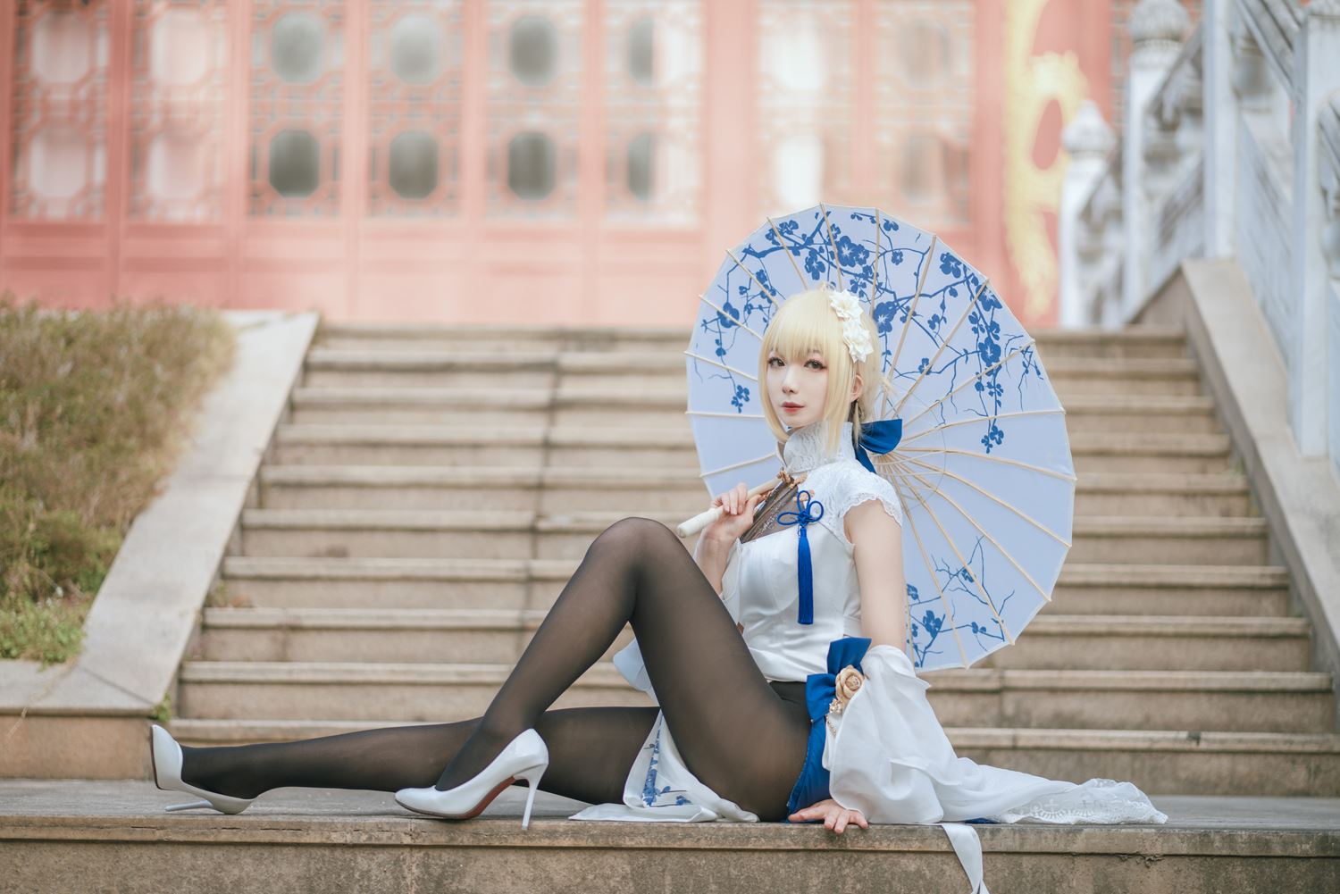 图片[27]-网紅Coser@封疆疆v Saber旗袍 [34P] – 速更版-美库