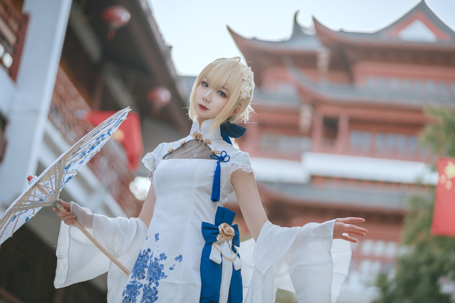 图片[29]-网紅Coser@封疆疆v Saber旗袍 [34P] – 速更版-美库