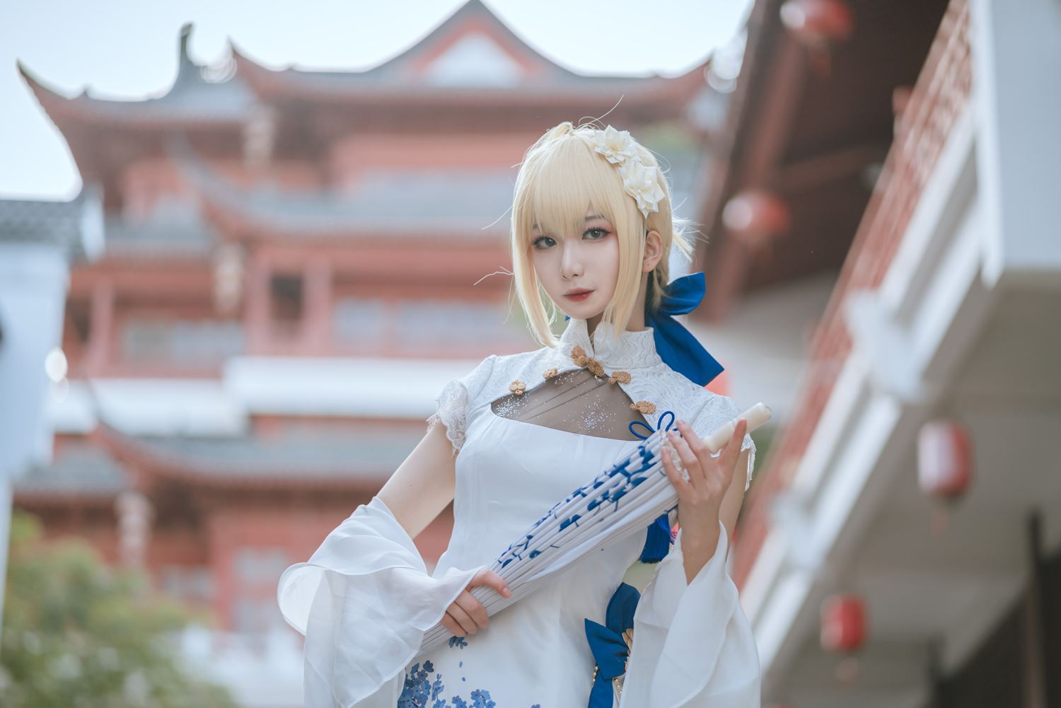 图片[30]-网紅Coser@封疆疆v Saber旗袍 [34P] – 速更版-美库