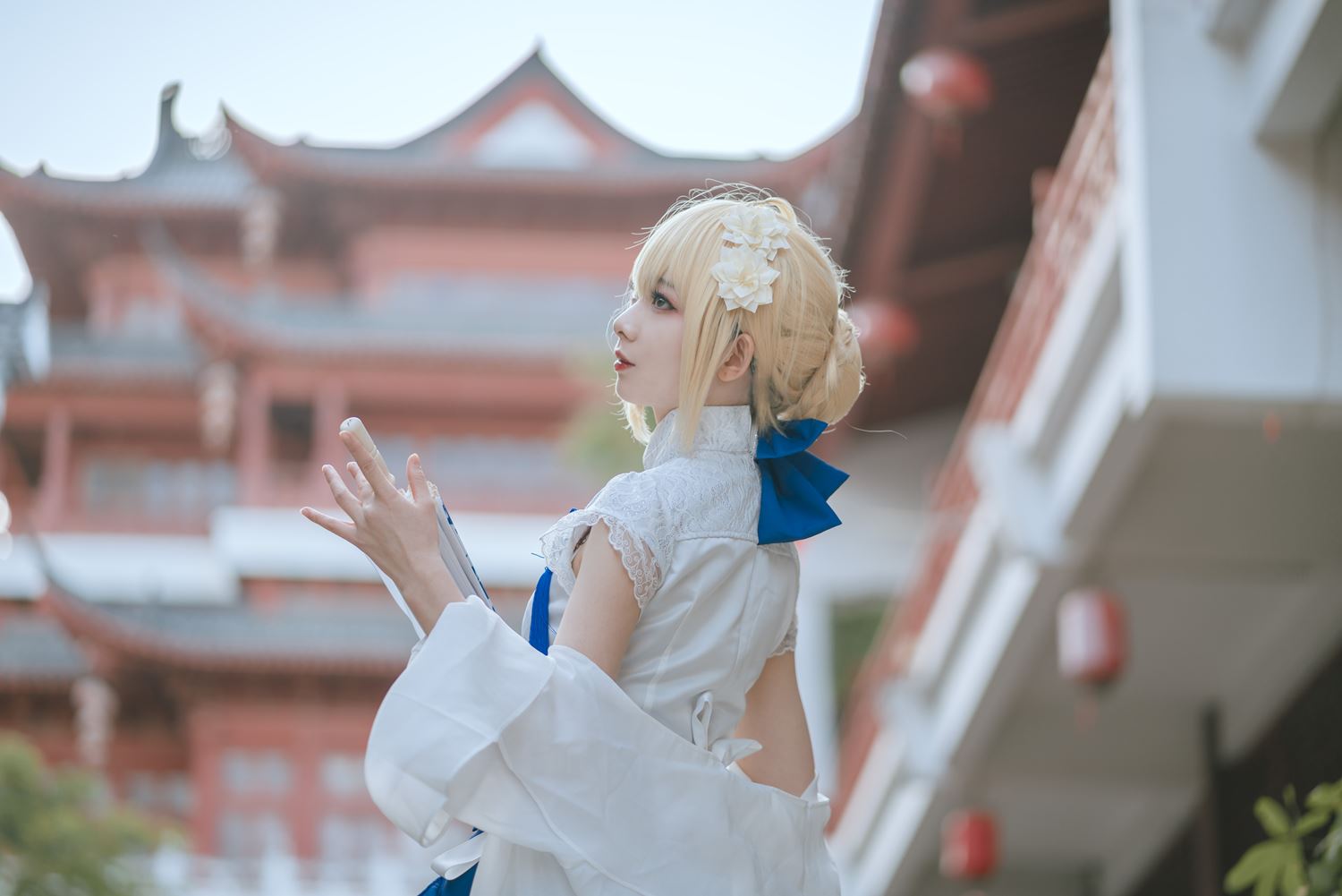 图片[31]-网紅Coser@封疆疆v Saber旗袍 [34P] – 速更版-美库