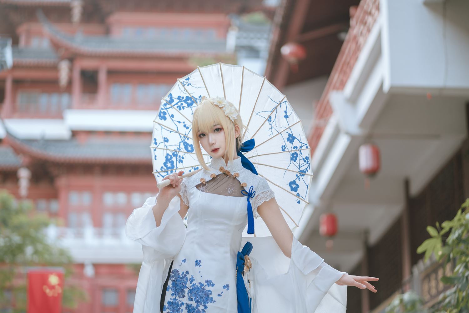 图片[32]-网紅Coser@封疆疆v Saber旗袍 [34P] – 速更版-美库
