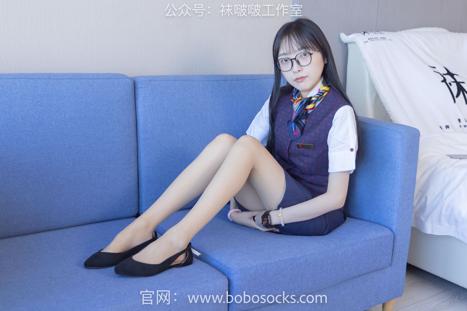 图片[19]-[BoBoSocks袜啵啵]NO.115 稚予-平底鞋、肉丝、空姐制服[136P] – 速更版-美库