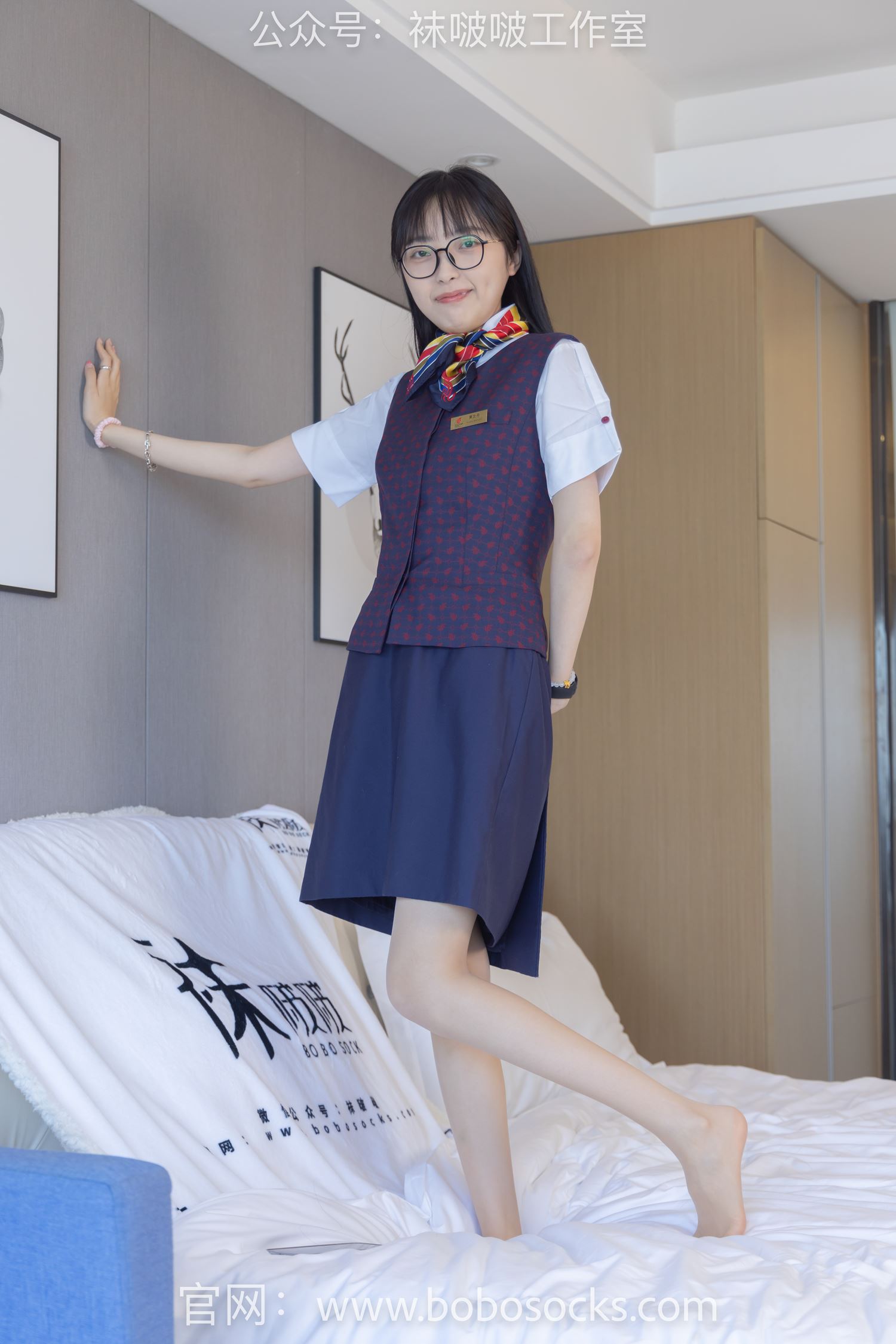 图片[92]-[BoBoSocks袜啵啵]NO.115 稚予-平底鞋、肉丝、空姐制服[136P] – 速更版-美库