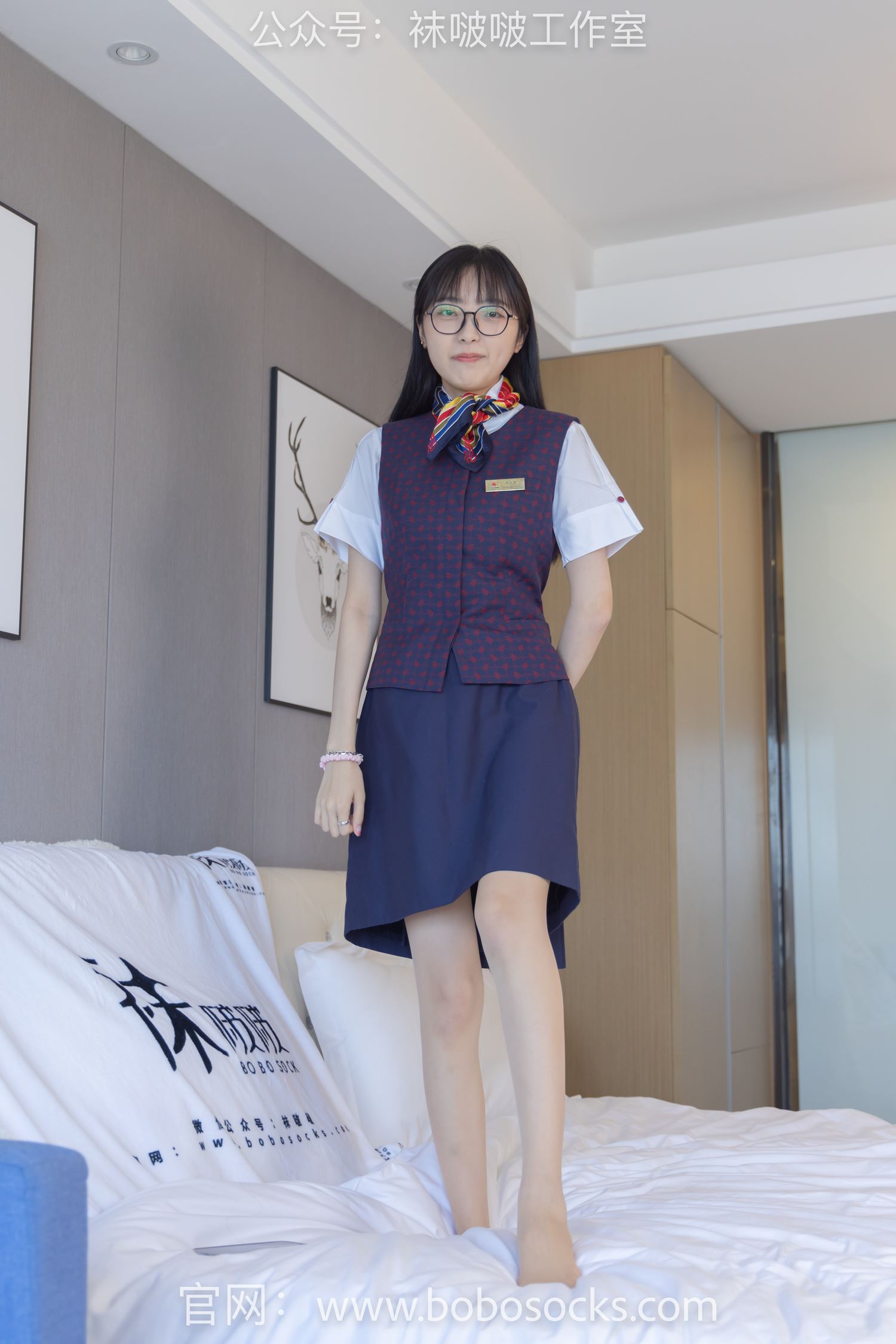 图片[93]-[BoBoSocks袜啵啵]NO.115 稚予-平底鞋、肉丝、空姐制服[136P] – 速更版-美库