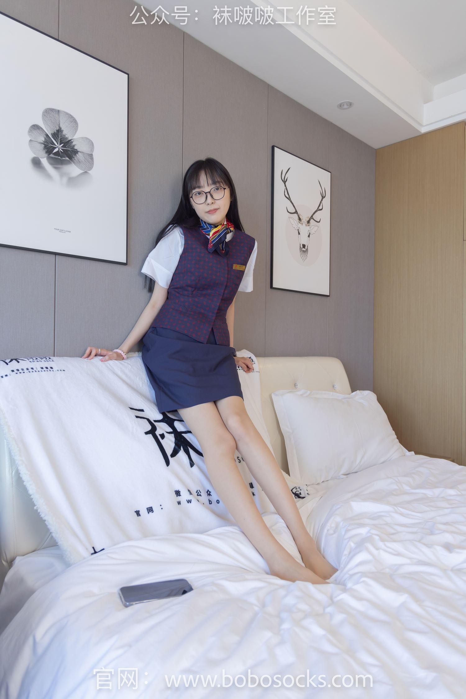 图片[101]-[BoBoSocks袜啵啵]NO.115 稚予-平底鞋、肉丝、空姐制服[136P] – 速更版-美库