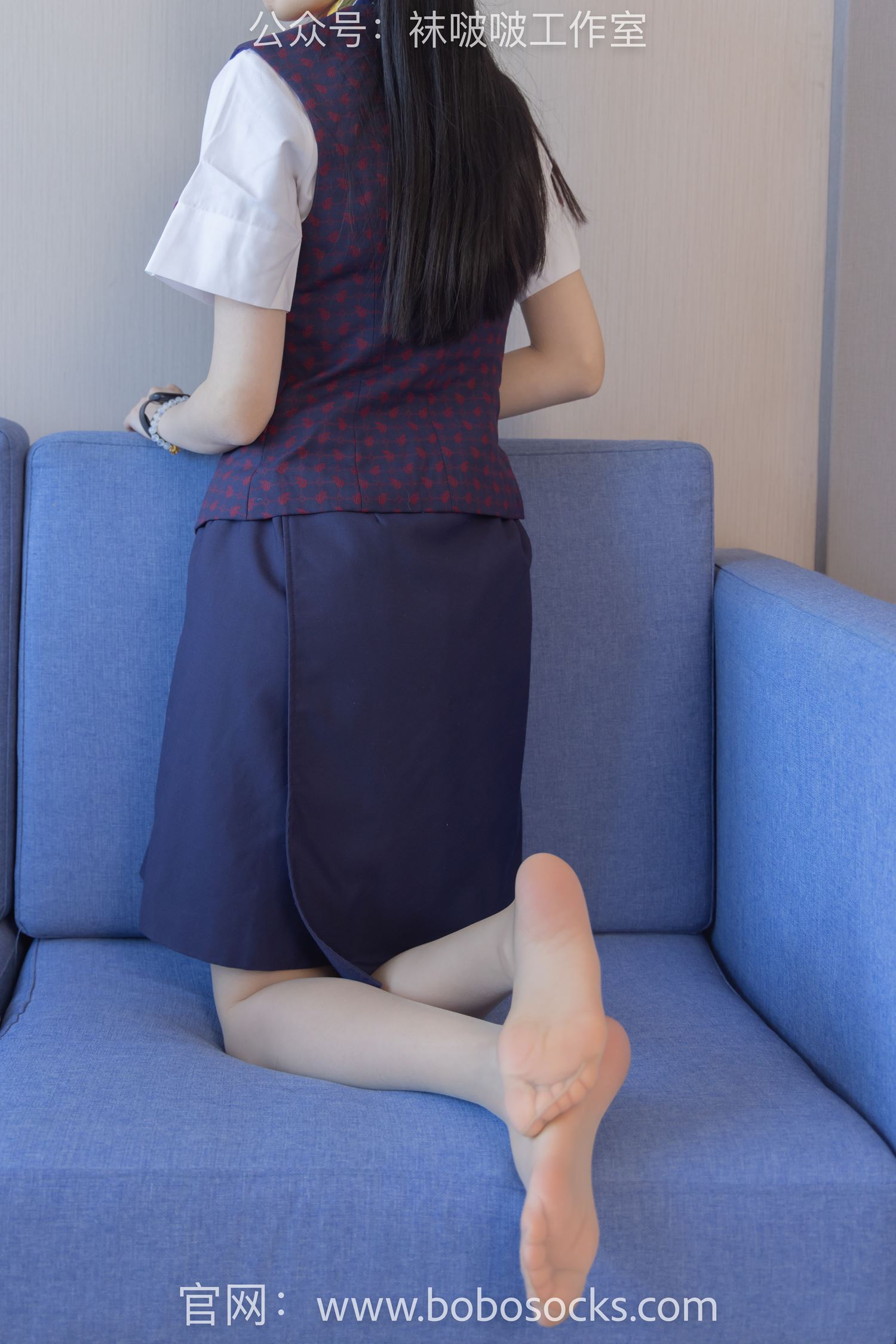图片[123]-[BoBoSocks袜啵啵]NO.115 稚予-平底鞋、肉丝、空姐制服[136P] – 速更版-美库