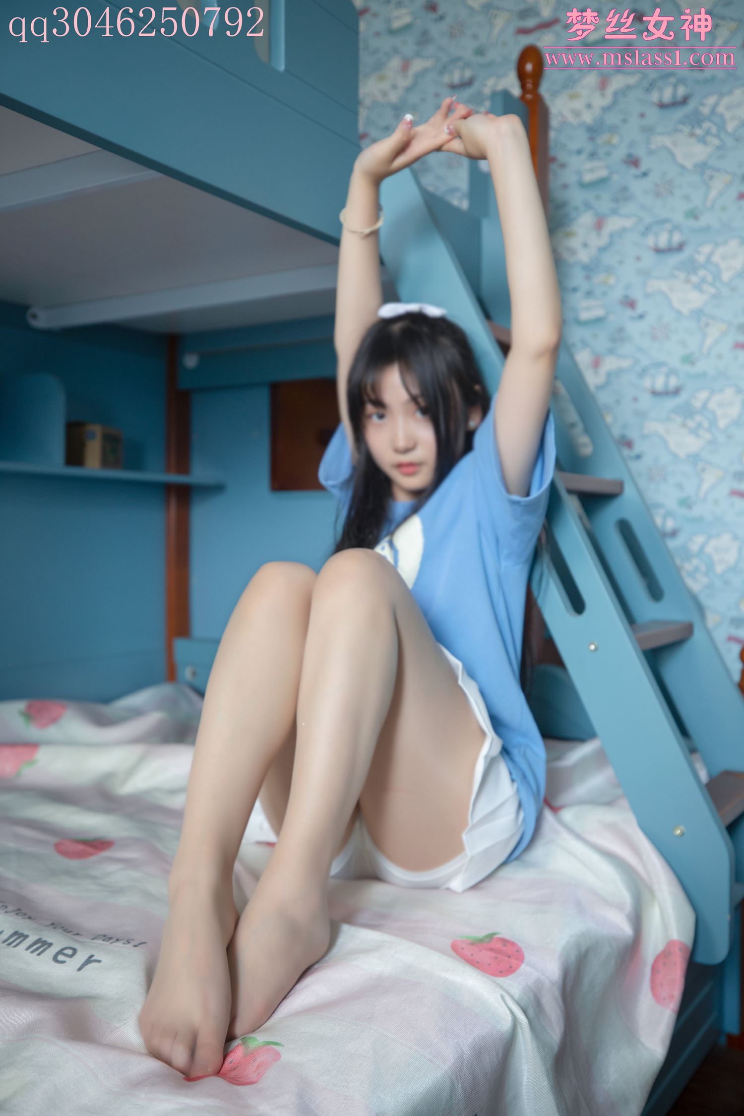 图片[19]-[MSLASS]梦丝女神 蓝菲菲 学妹闺房 [59P] – 速更版-美库