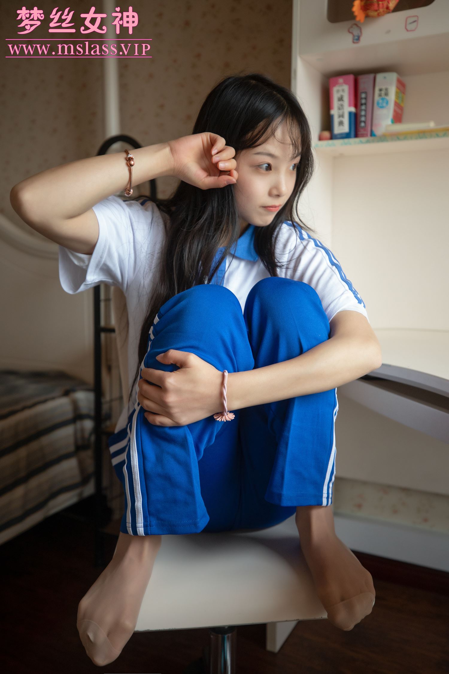 图片[10]-[MSLASS]梦丝女神灵唯 蓝色校服 – 速更版-美库