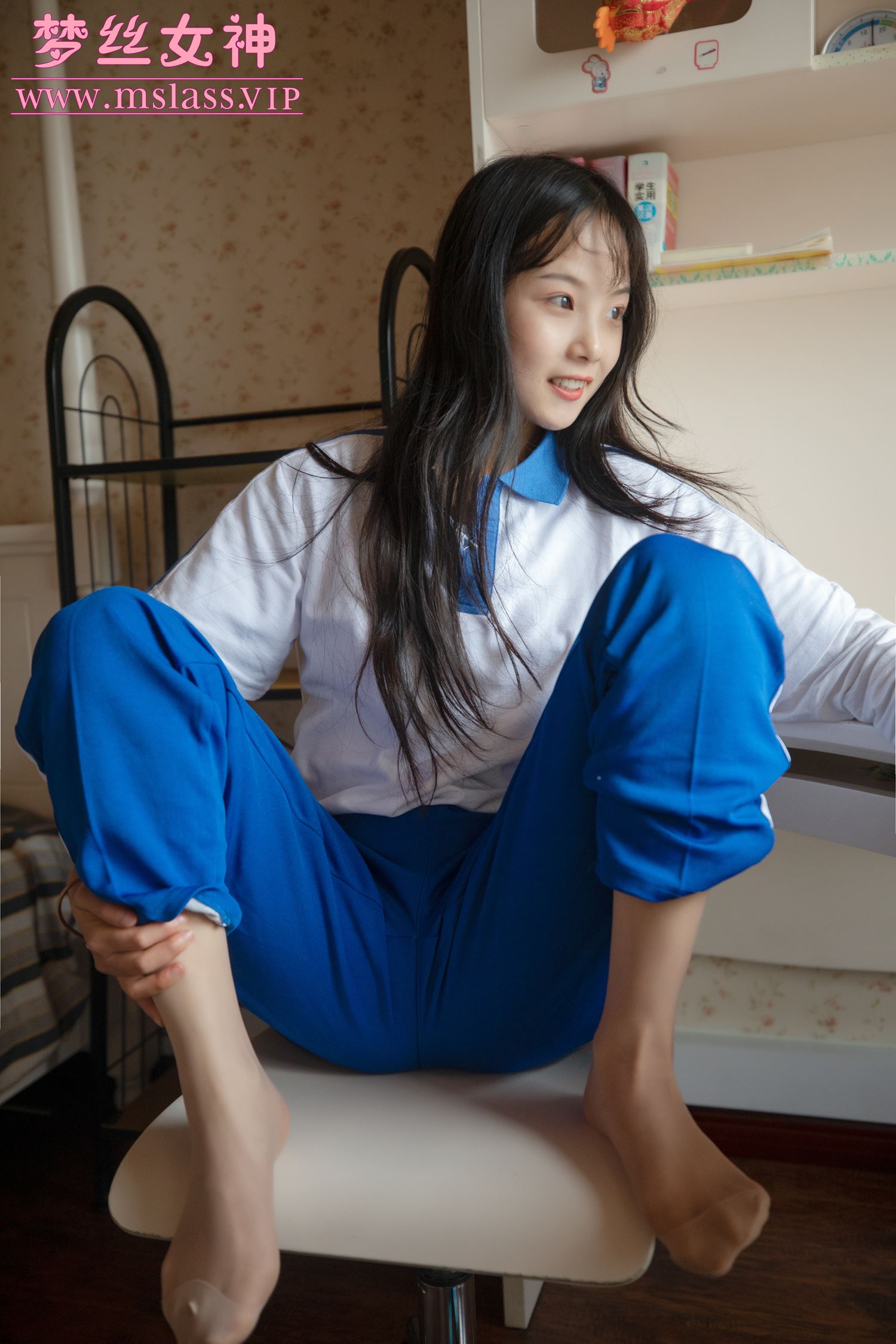 图片[12]-[MSLASS]梦丝女神灵唯 蓝色校服 – 速更版-美库