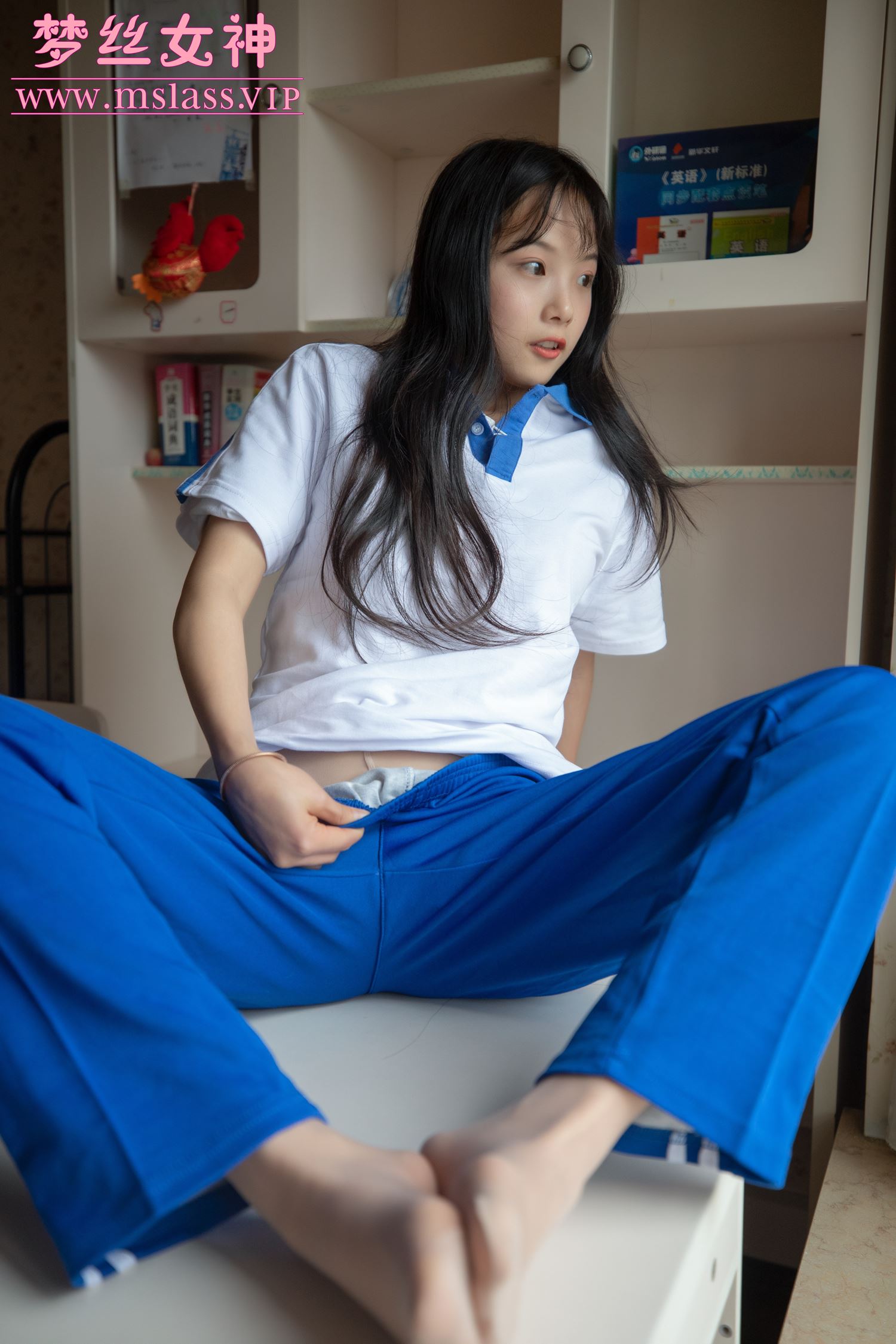 图片[17]-[MSLASS]梦丝女神灵唯 蓝色校服 – 速更版-美库