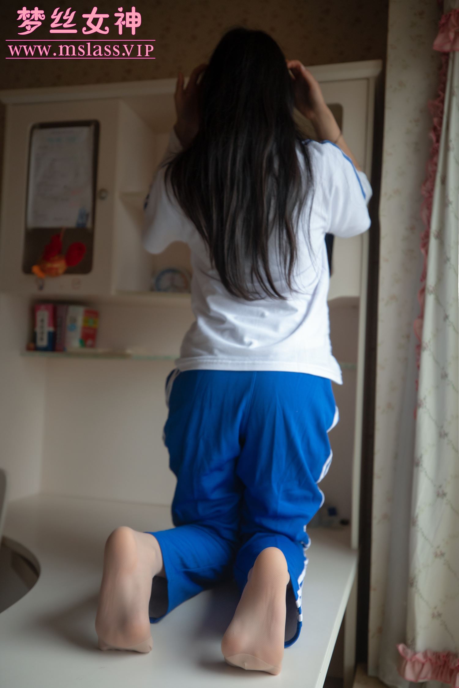 图片[19]-[MSLASS]梦丝女神灵唯 蓝色校服 – 速更版-美库