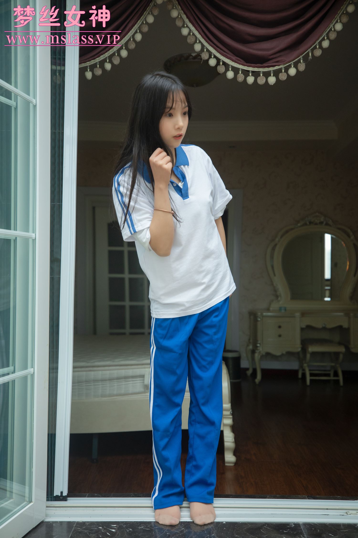 图片[28]-[MSLASS]梦丝女神灵唯 蓝色校服 – 速更版-美库