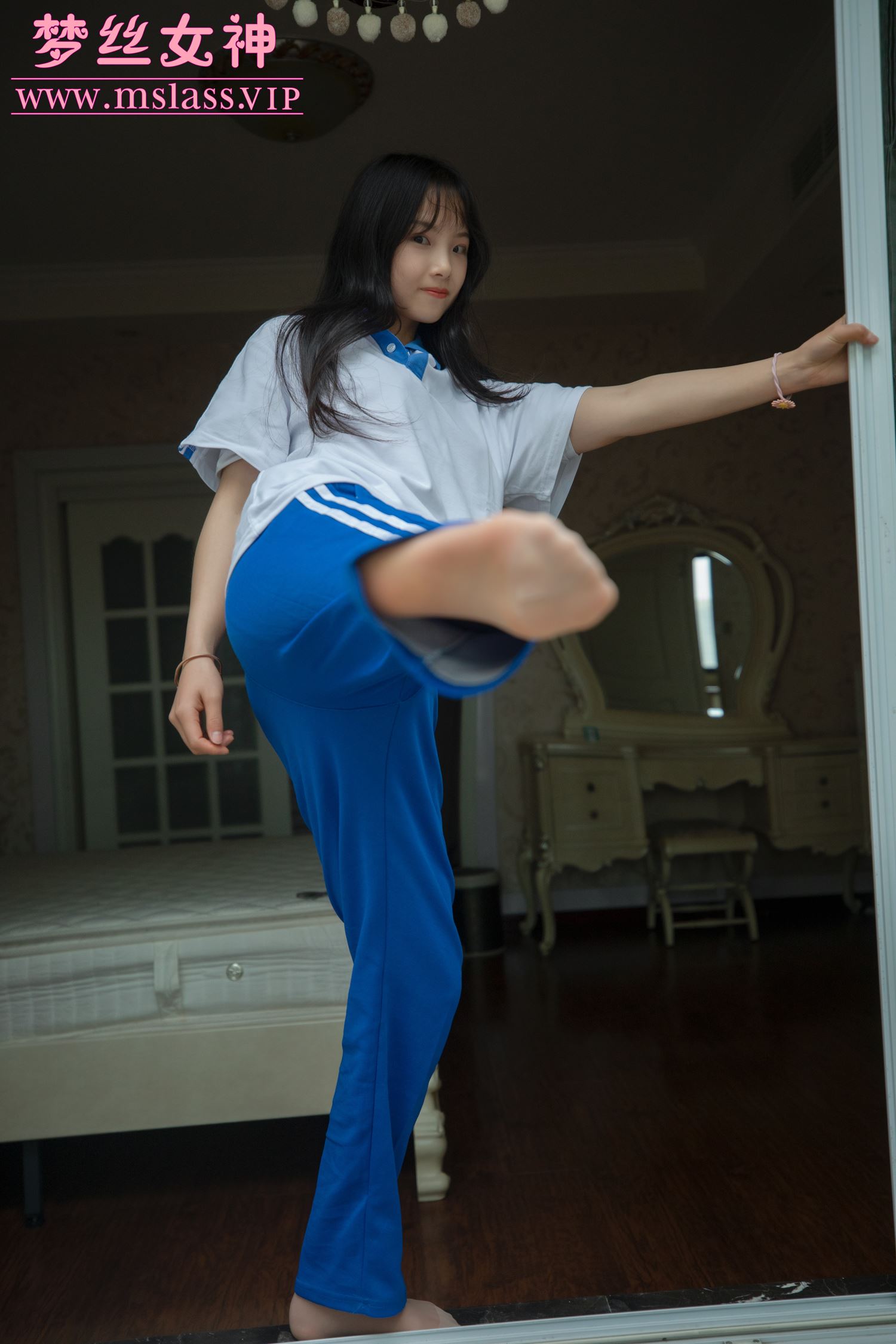 图片[38]-[MSLASS]梦丝女神灵唯 蓝色校服 – 速更版-美库