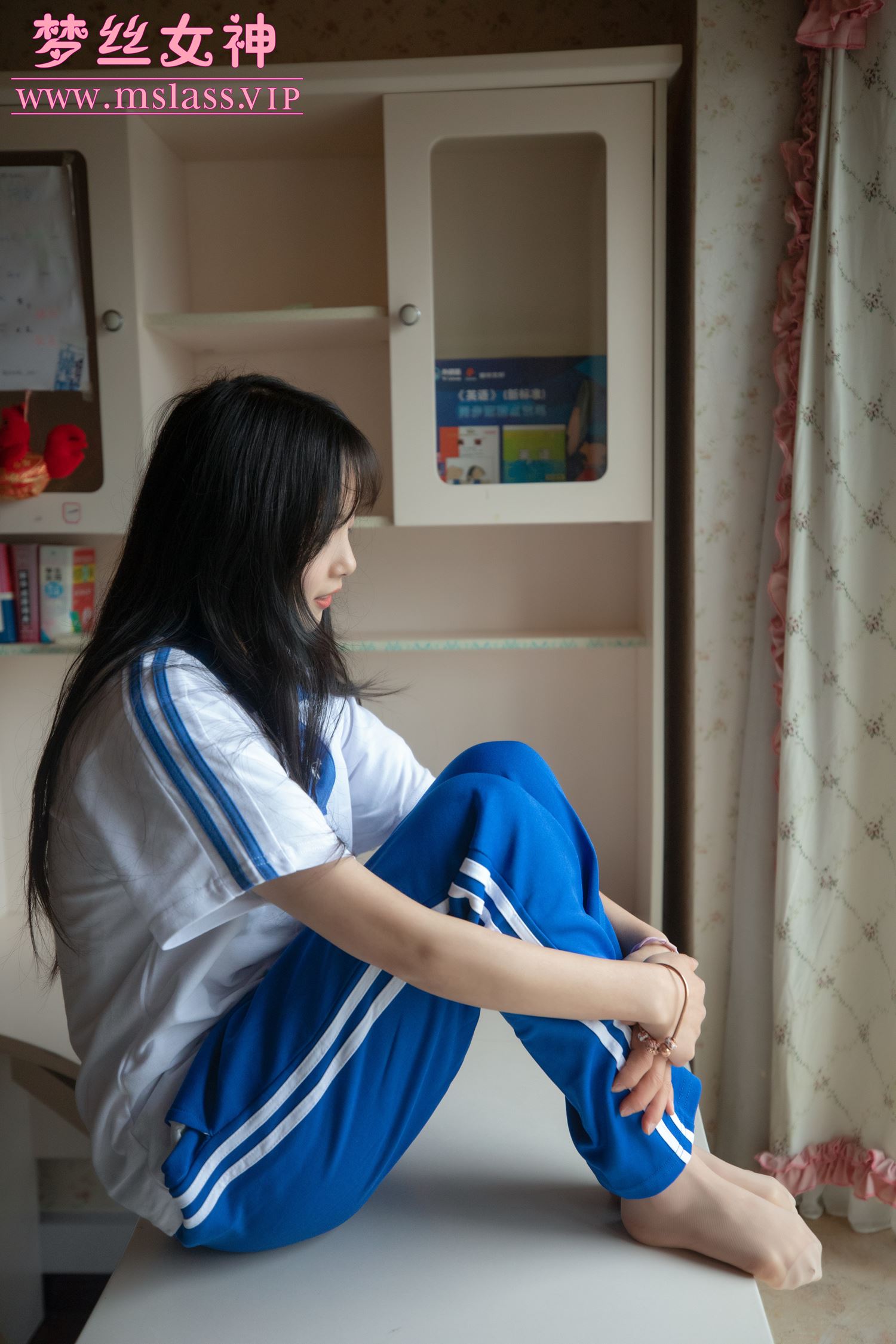 图片[52]-[MSLASS]梦丝女神灵唯 蓝色校服 – 速更版-美库