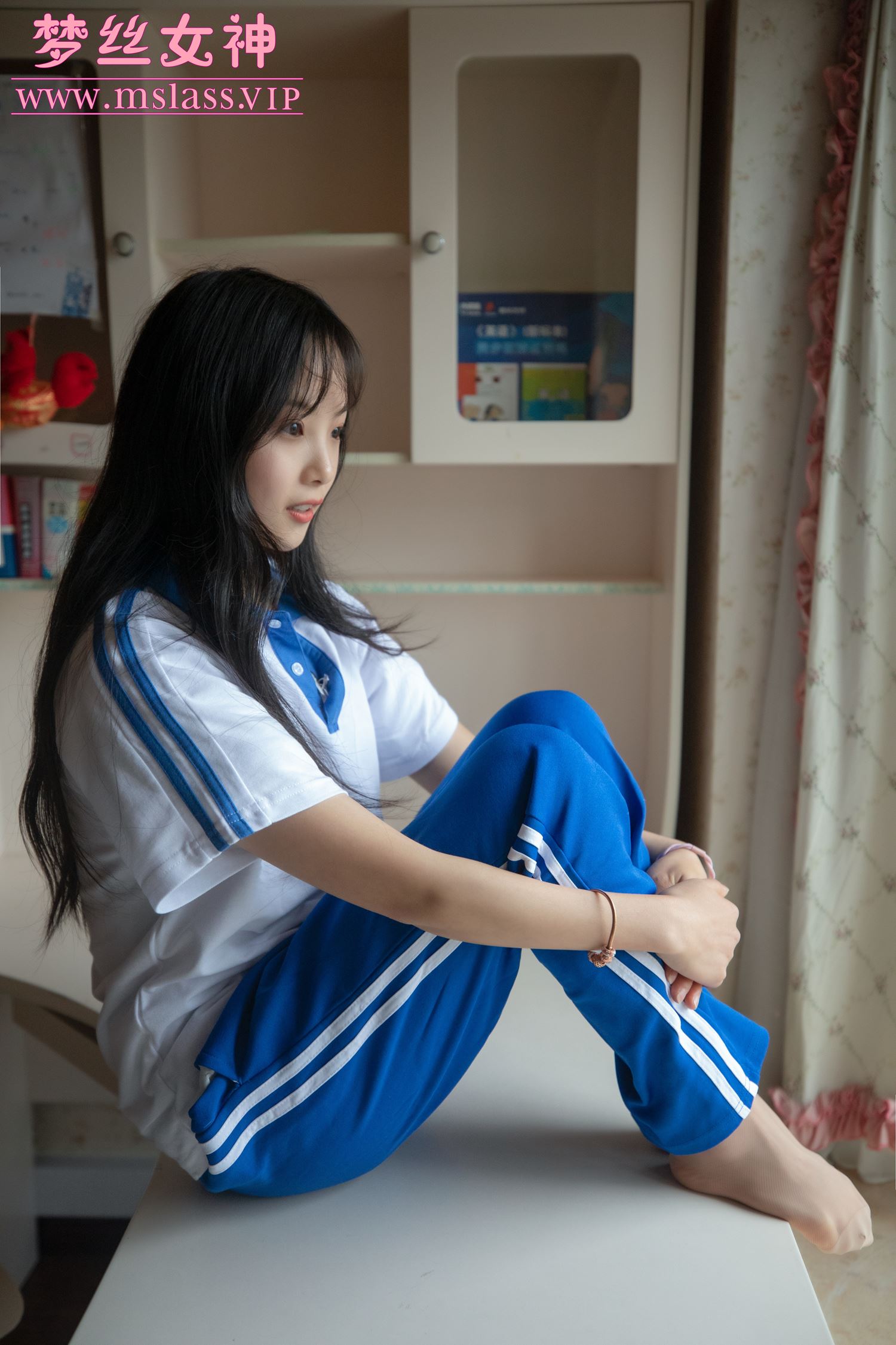 图片[53]-[MSLASS]梦丝女神灵唯 蓝色校服 – 速更版-美库