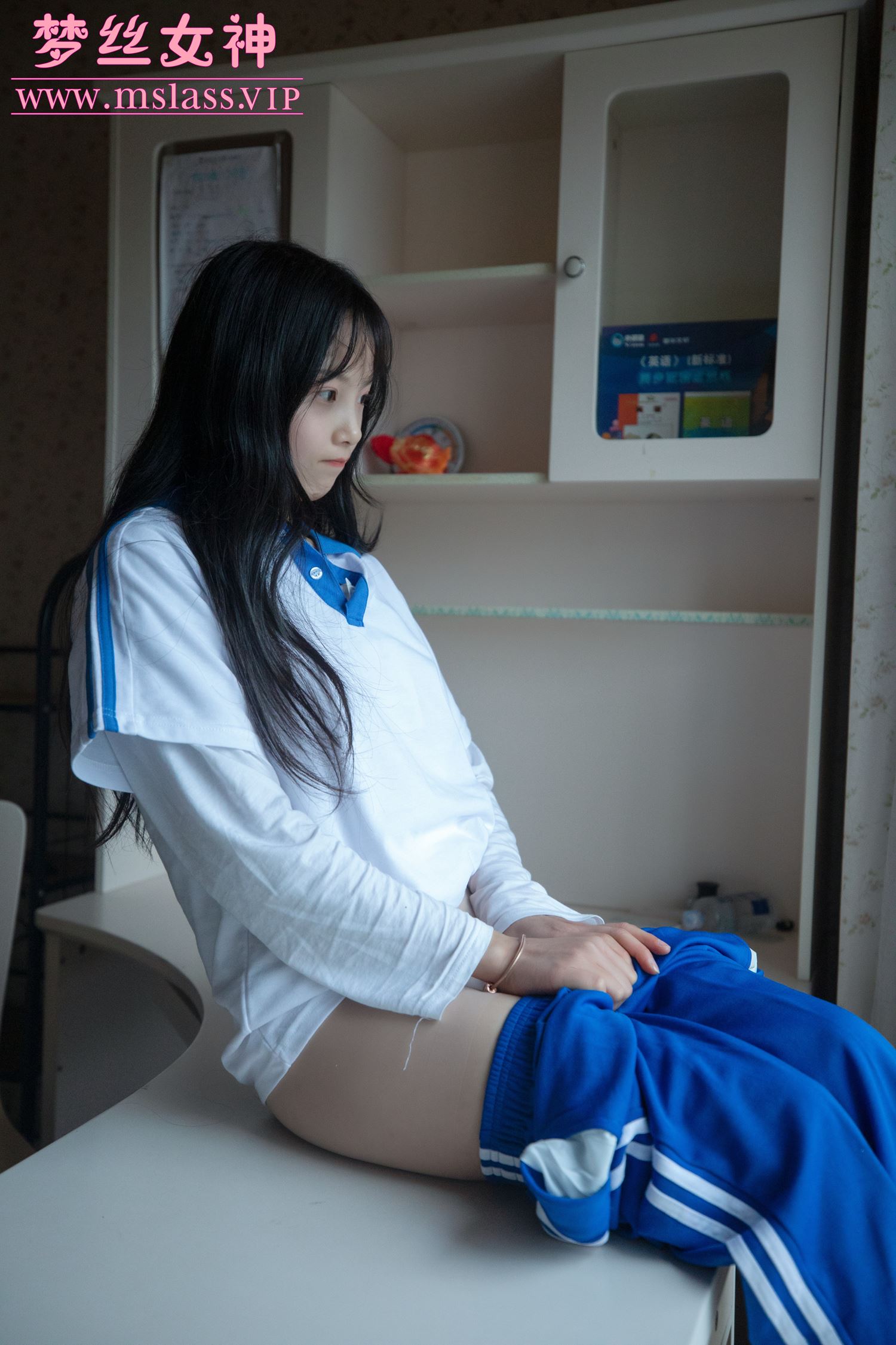 图片[58]-[MSLASS]梦丝女神灵唯 蓝色校服 – 速更版-美库