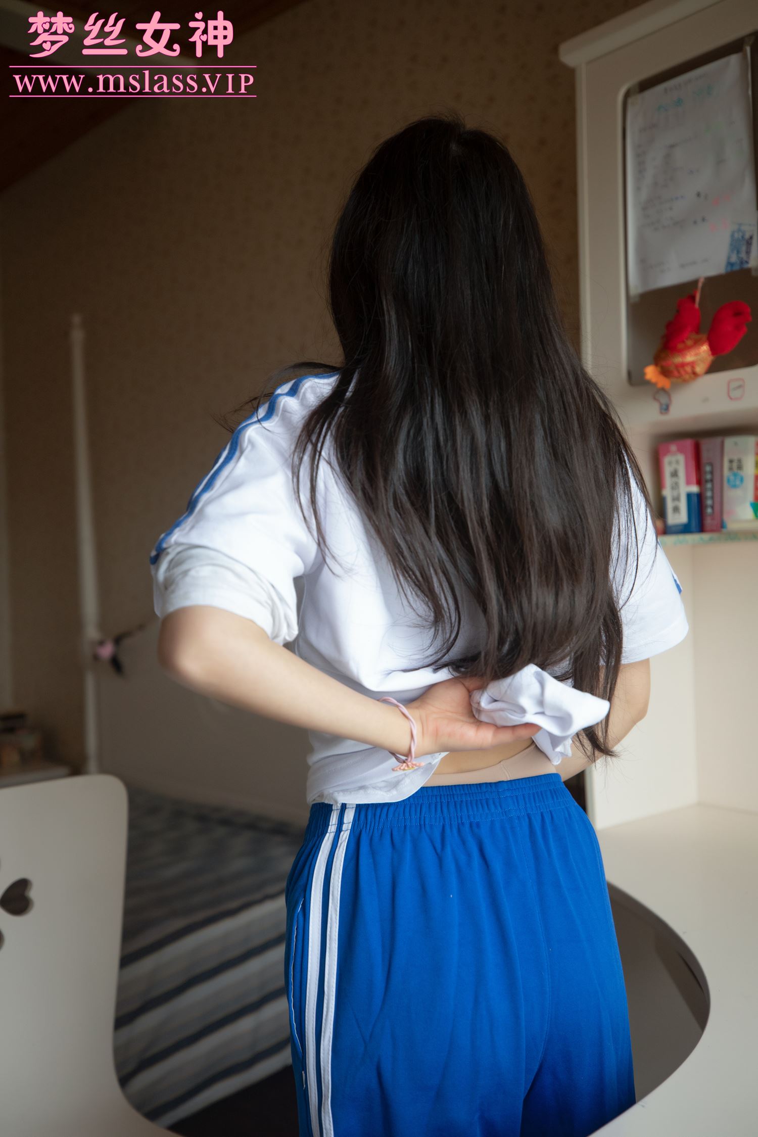 图片[74]-[MSLASS]梦丝女神灵唯 蓝色校服 – 速更版-美库