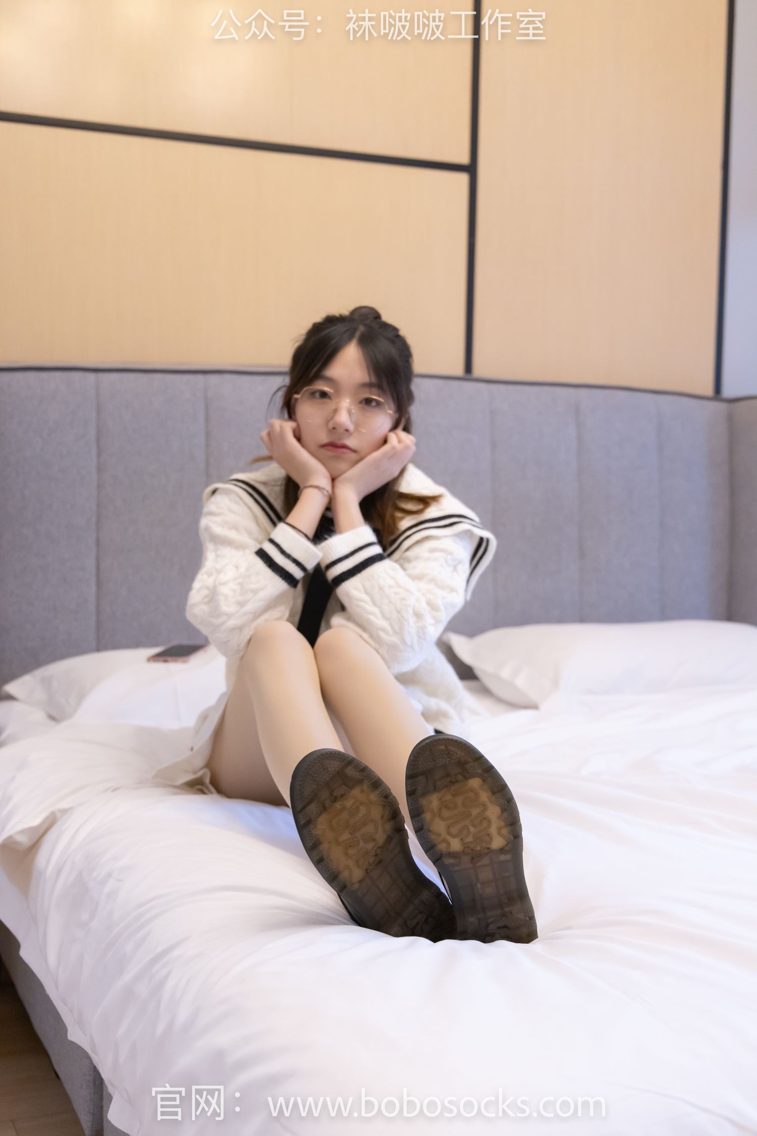 图片[10]-[BoBoSocks袜啵啵]NO.117 小甜豆-黑皮鞋、厚肉丝[135P] – 速更版-美库