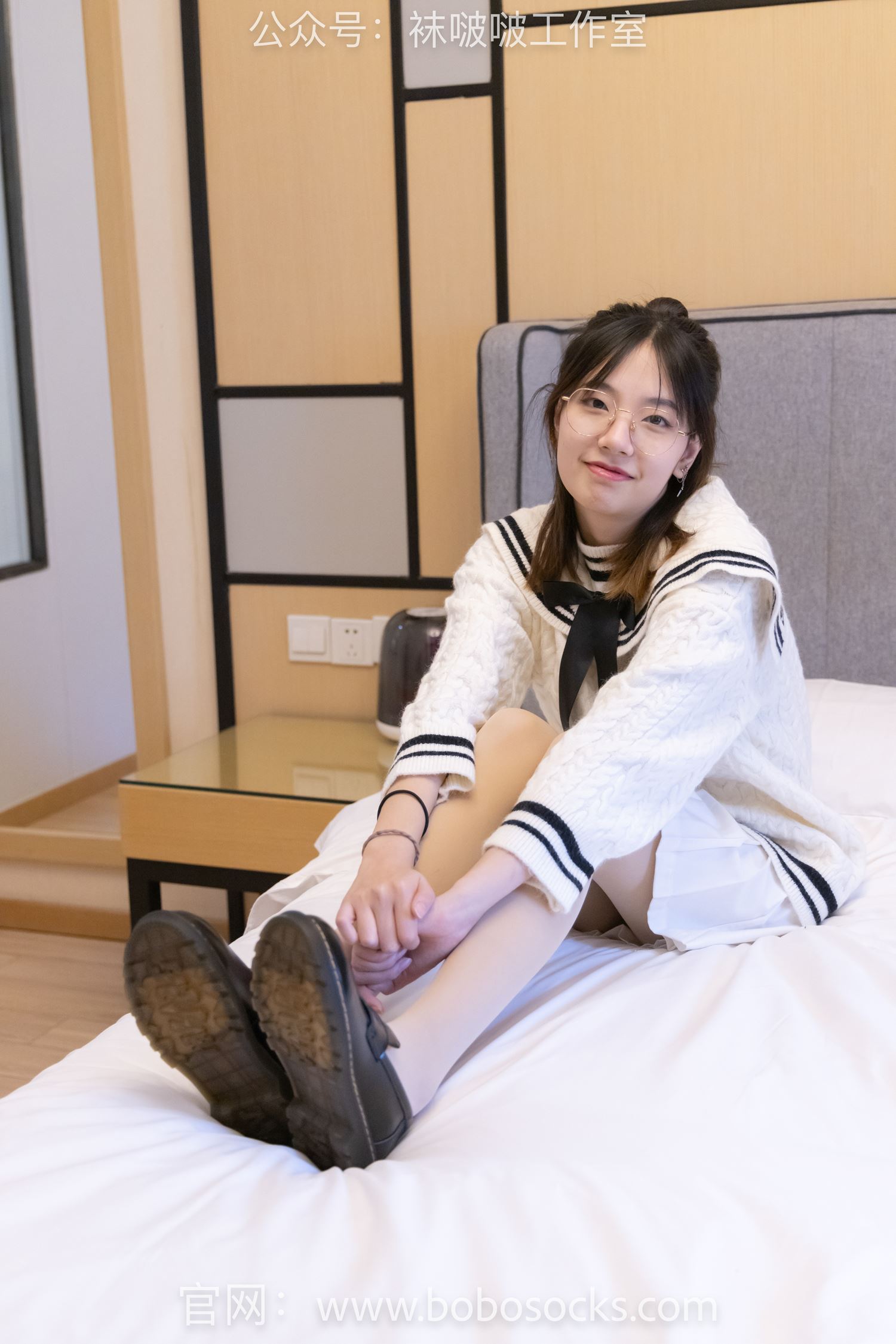 图片[21]-[BoBoSocks袜啵啵]NO.117 小甜豆-黑皮鞋、厚肉丝[135P] – 速更版-美库