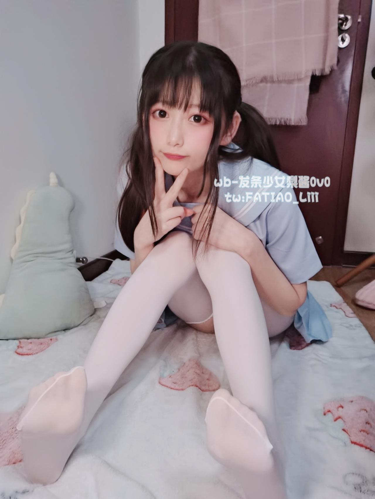 图片[20]-迷之呆梨(发条少女) 水蓝JK [20P] – 速更版-美库