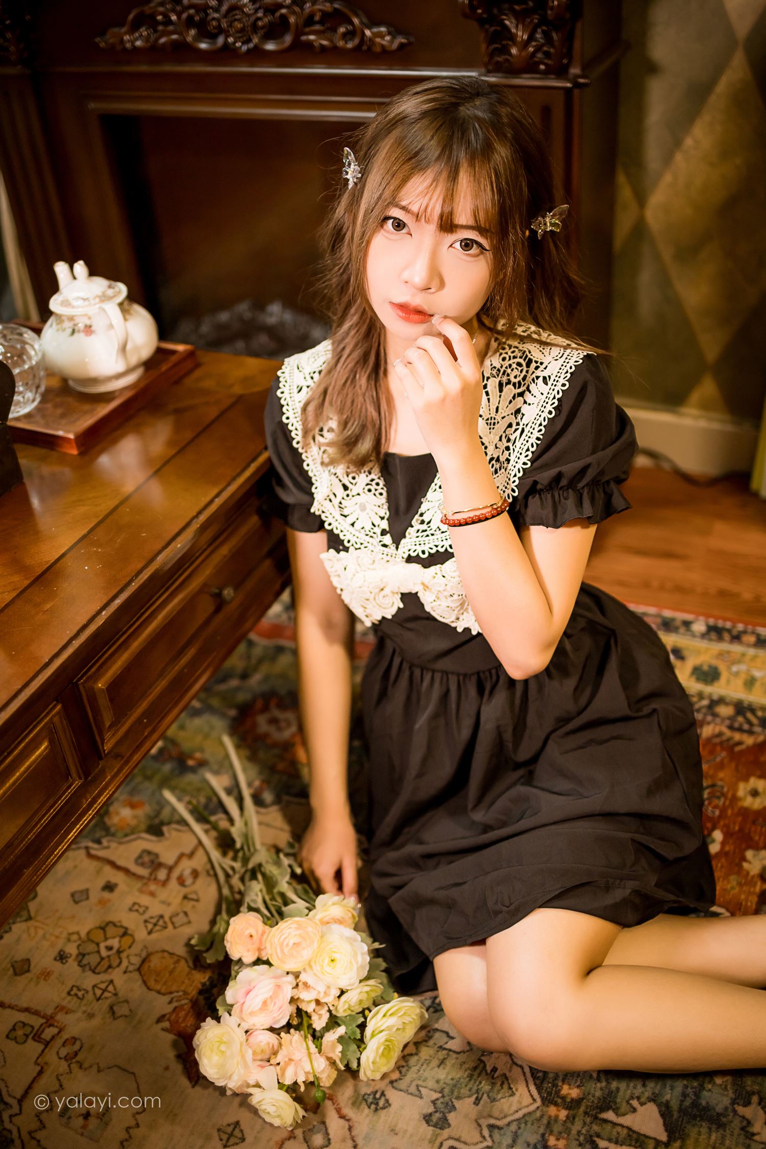 图片[23]-[YALAYI雅拉伊] 2022.08.31 NO.969 黑色的蝴蝶 阿禾[46P] – 速更版-美库