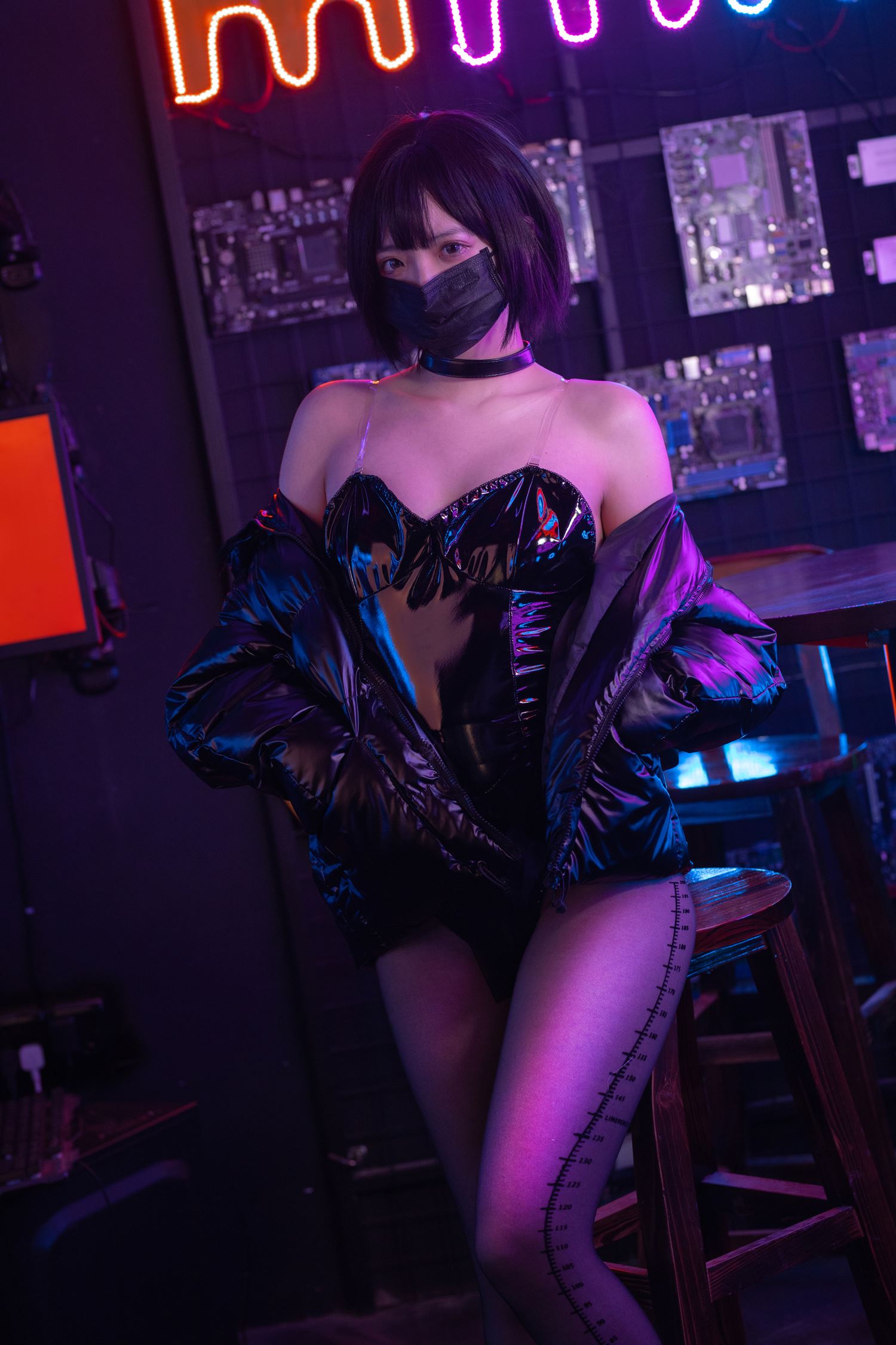 图片[25]-疯猫ss 赛博少女 [38P] – 速更版-美库