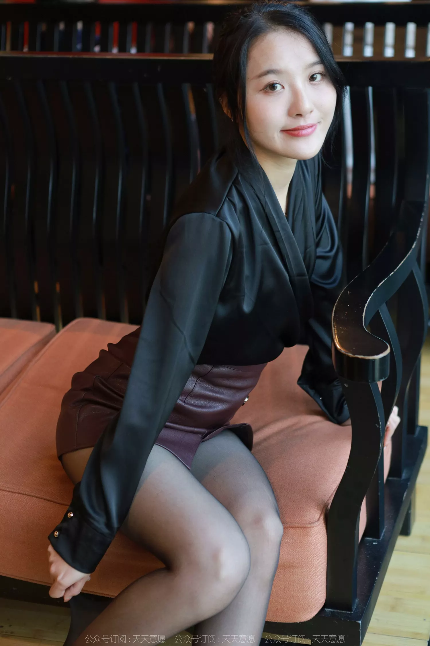 图片[65]-[IESS异思趣向] 2022.04.29 丝享家1074：婉萍《褐色皮裙》[89P] – 速更版-美库