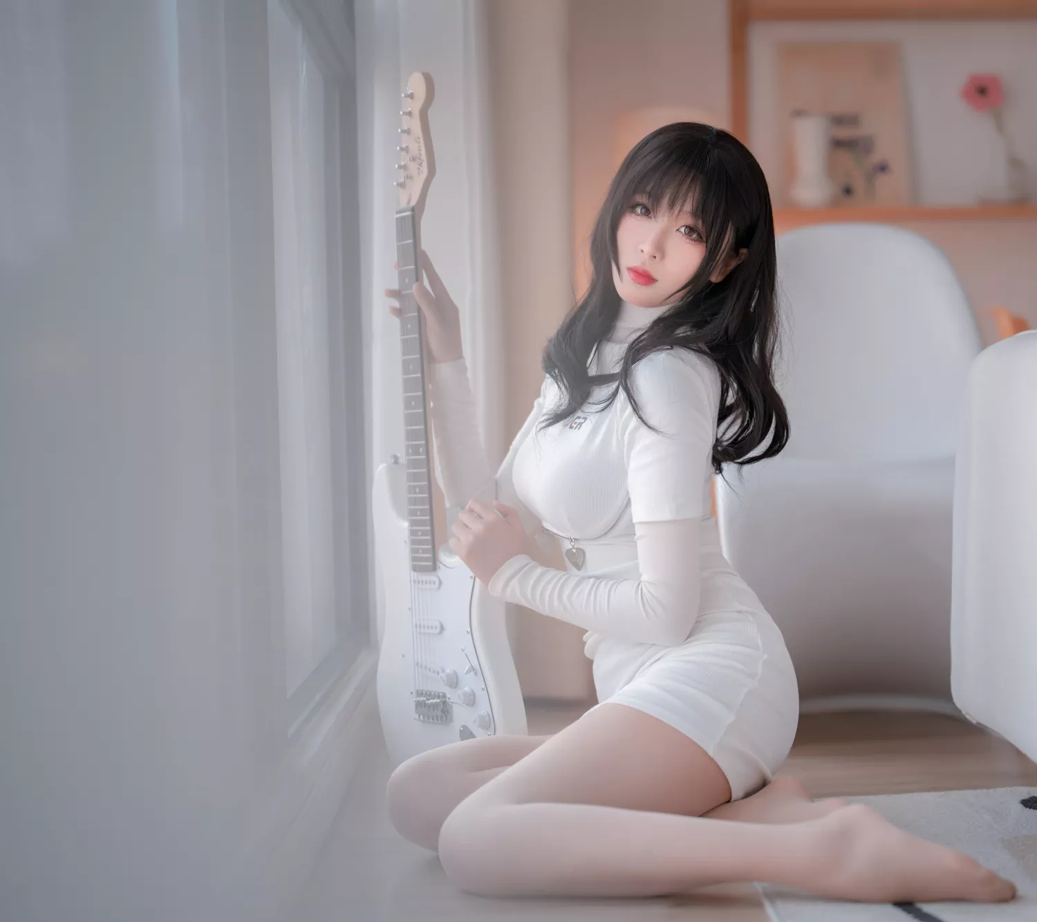 图片[10]-轩萧学姐 吉他妹妹 肉丝套 [21P] – 速更版-美库