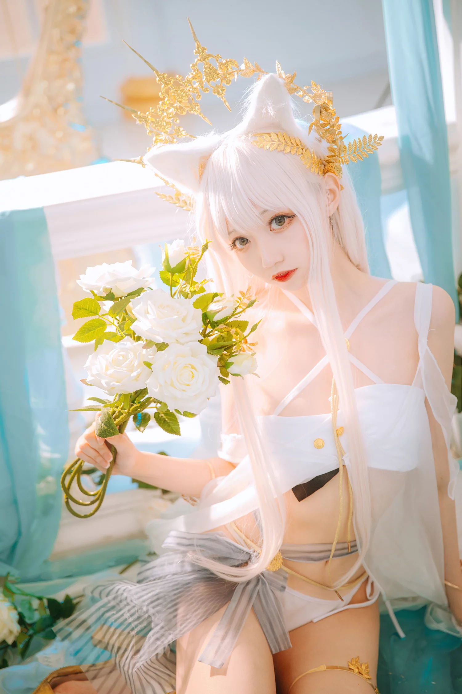 图片[20]-小野寺地瓜  白金泳装 [22P] – 速更版-美库