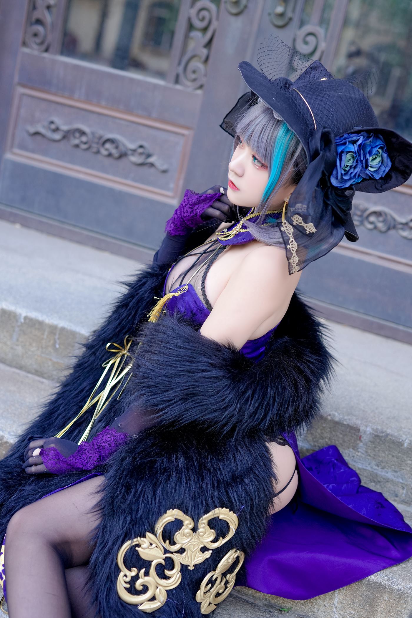 图片[10]-网紅Coser@-桃夭葵 柴郡旗袍 [33P] – 速更版-美库